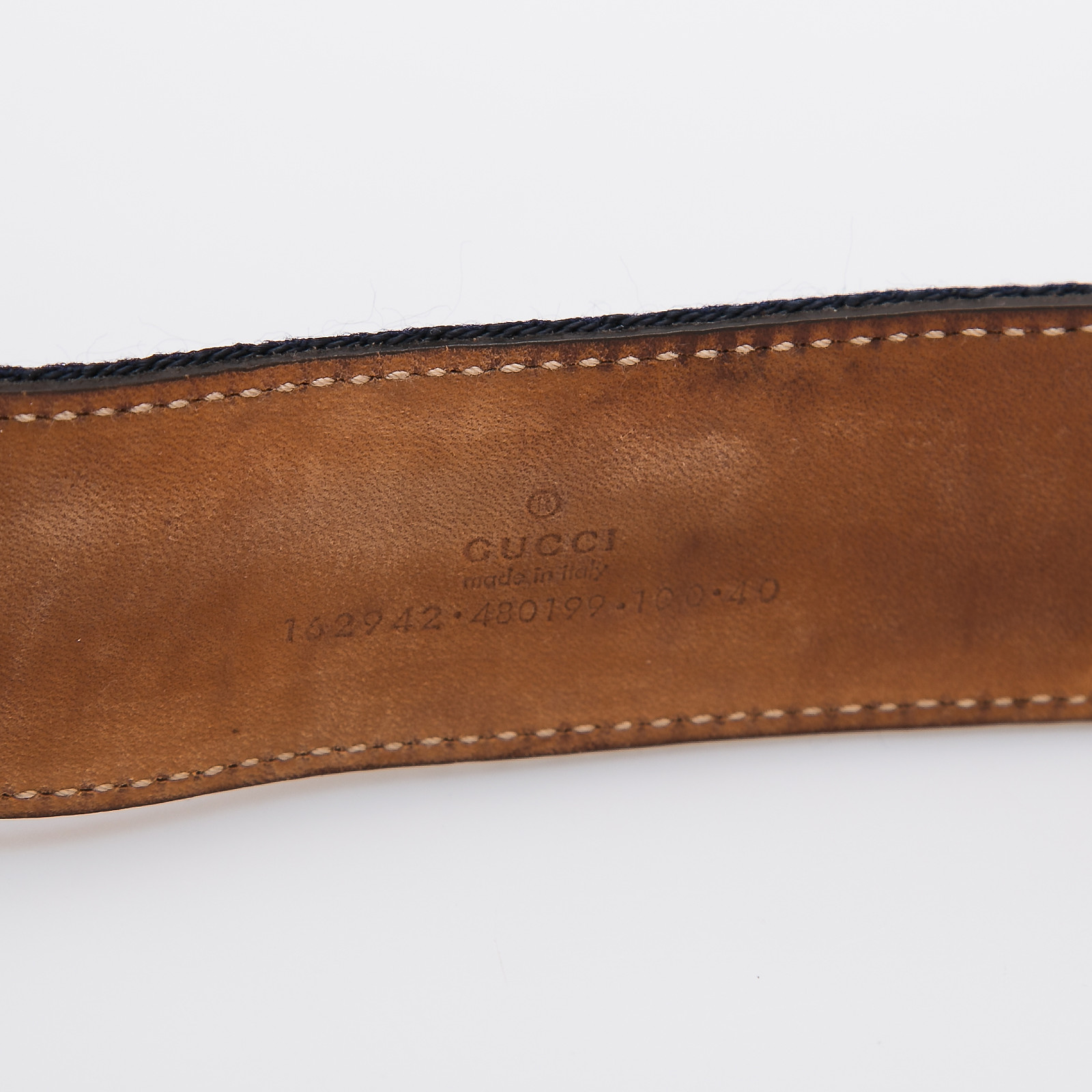 Ремень синего цвета Gucci - фото из каталога магазина брендовой одежды Second Friend Store Ремень Gucci - купить оригинал в секонд-хенде SFS - 4
