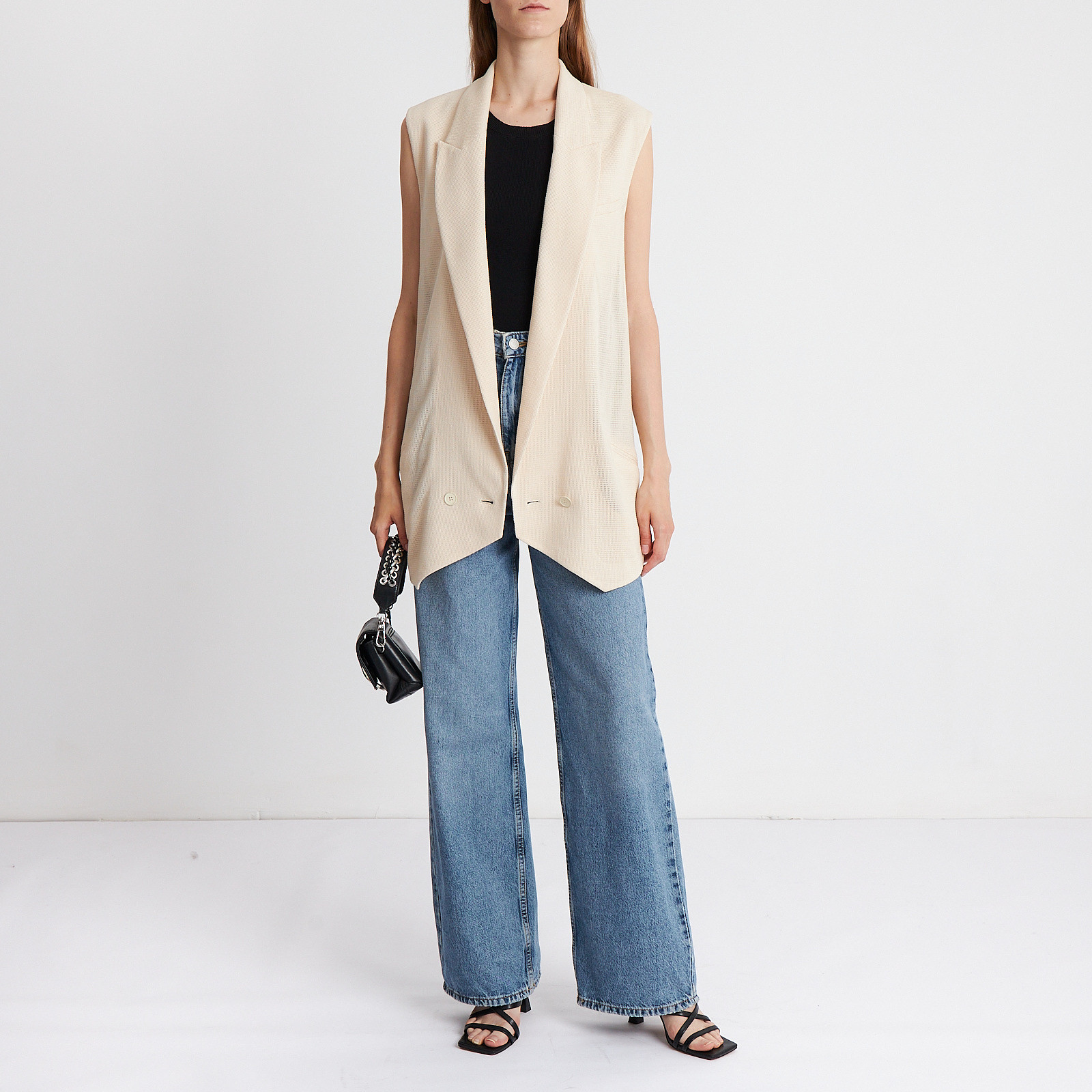 Жилет бежевого цвета Alexander Wang - фото из каталога магазина брендовой одежды Second Friend Store Жилет Alexander Wang - купить оригинал в секонд-хенде SFS - 2