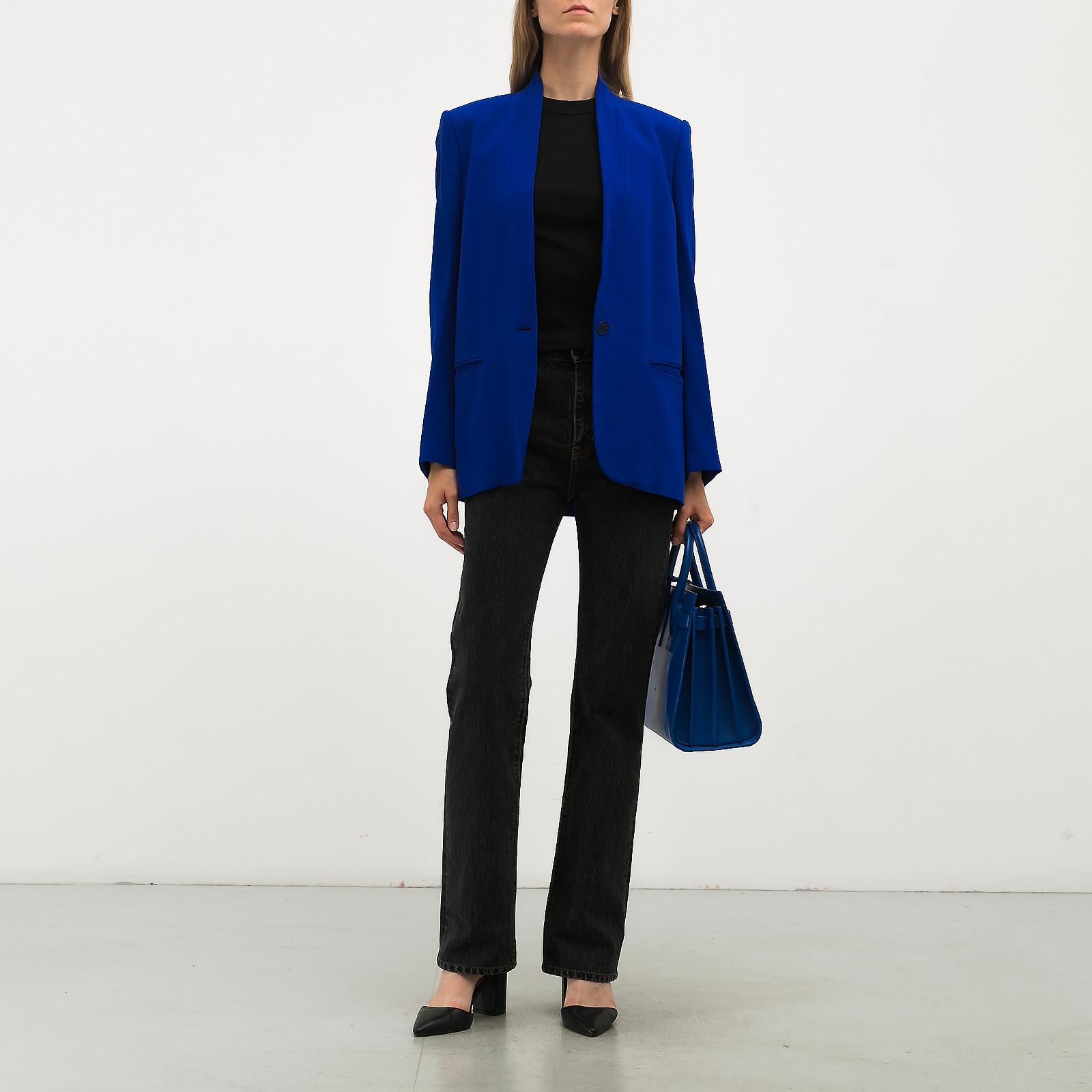 Пиджак синего цвета Stella McCartney - фото из каталога магазина брендовой одежды Second Friend Store Пиджак Stella McCartney - купить оригинал в секонд-хенде SFS - 3