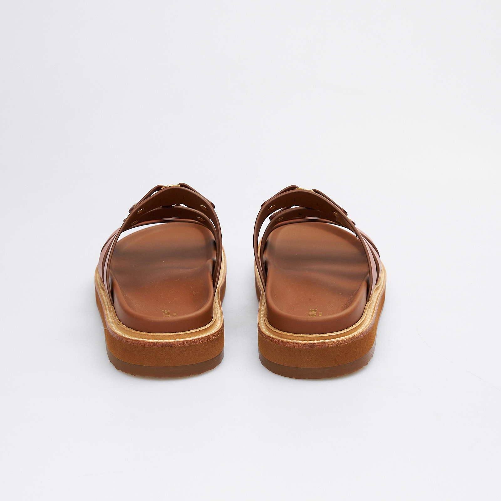 Сандалии коричневого цвета Celine - фото из каталога магазина брендовой одежды Second Friend Store Сандалии Celine - купить оригинал в секонд-хенде SFS - 3