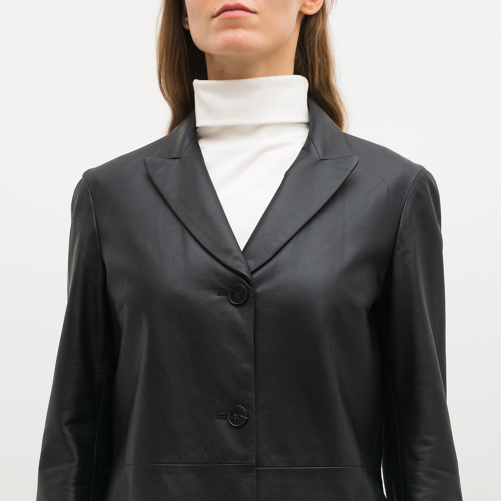 Плащ черного цвета Jil Sander - фото из каталога магазина брендовой одежды Second Friend Store Плащ Jil Sander - купить оригинал в секонд-хенде SFS - 4