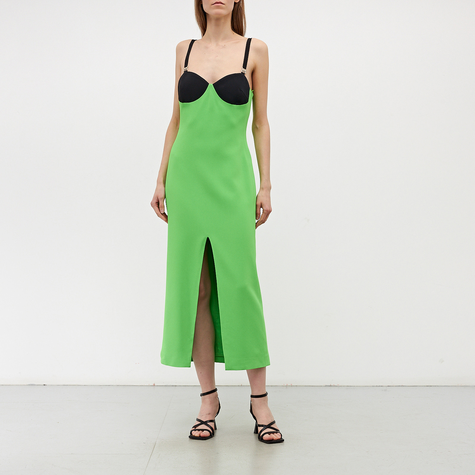 Платье  зеленого цвета David Koma - фото из каталога магазина брендовой одежды Second Friend Store Платье David Koma - купить оригинал в секонд-хенде SFS - 1