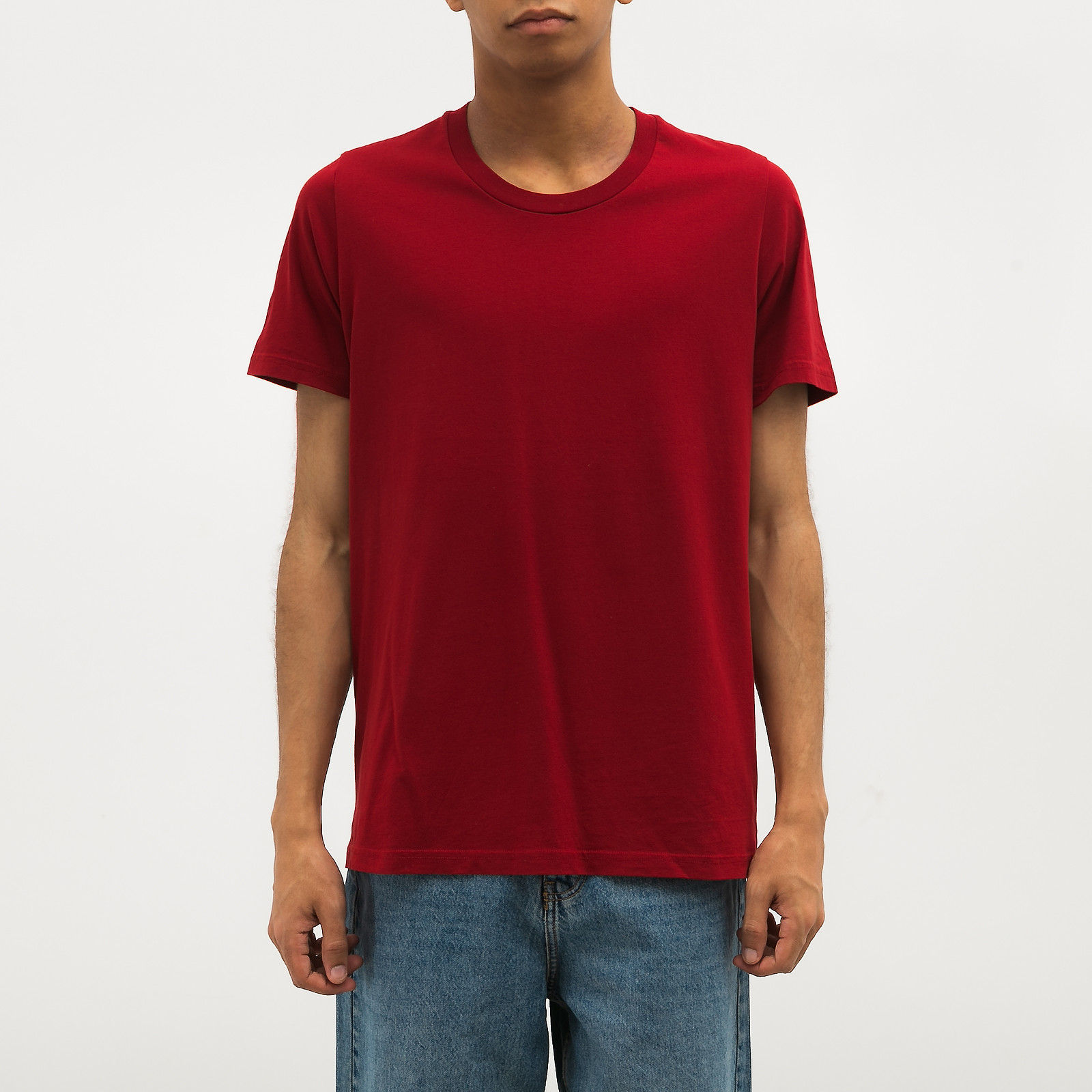 Футболка бордового цвета Maison Martin Margiela - фото из каталога магазина брендовой одежды Second Friend Store Футболка Maison Martin Margiela - купить оригинал в секонд-хенде SFS - 1