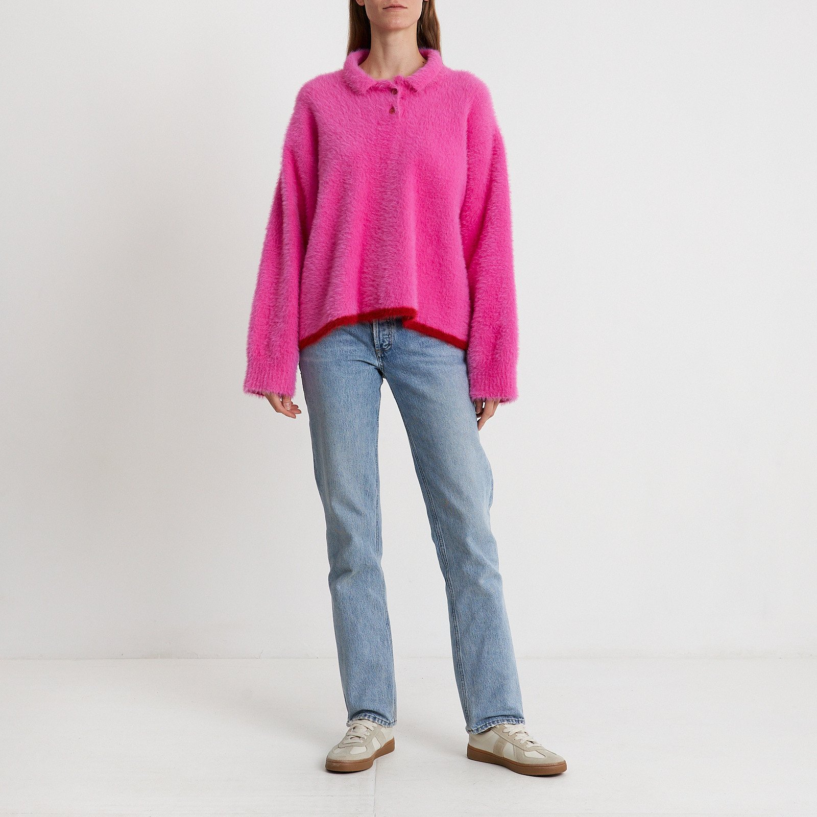 Свитер  розового цвета Jacquemus - фото из каталога магазина брендовой одежды Second Friend Store Свитер Jacquemus - купить оригинал в секонд-хенде SFS - 3