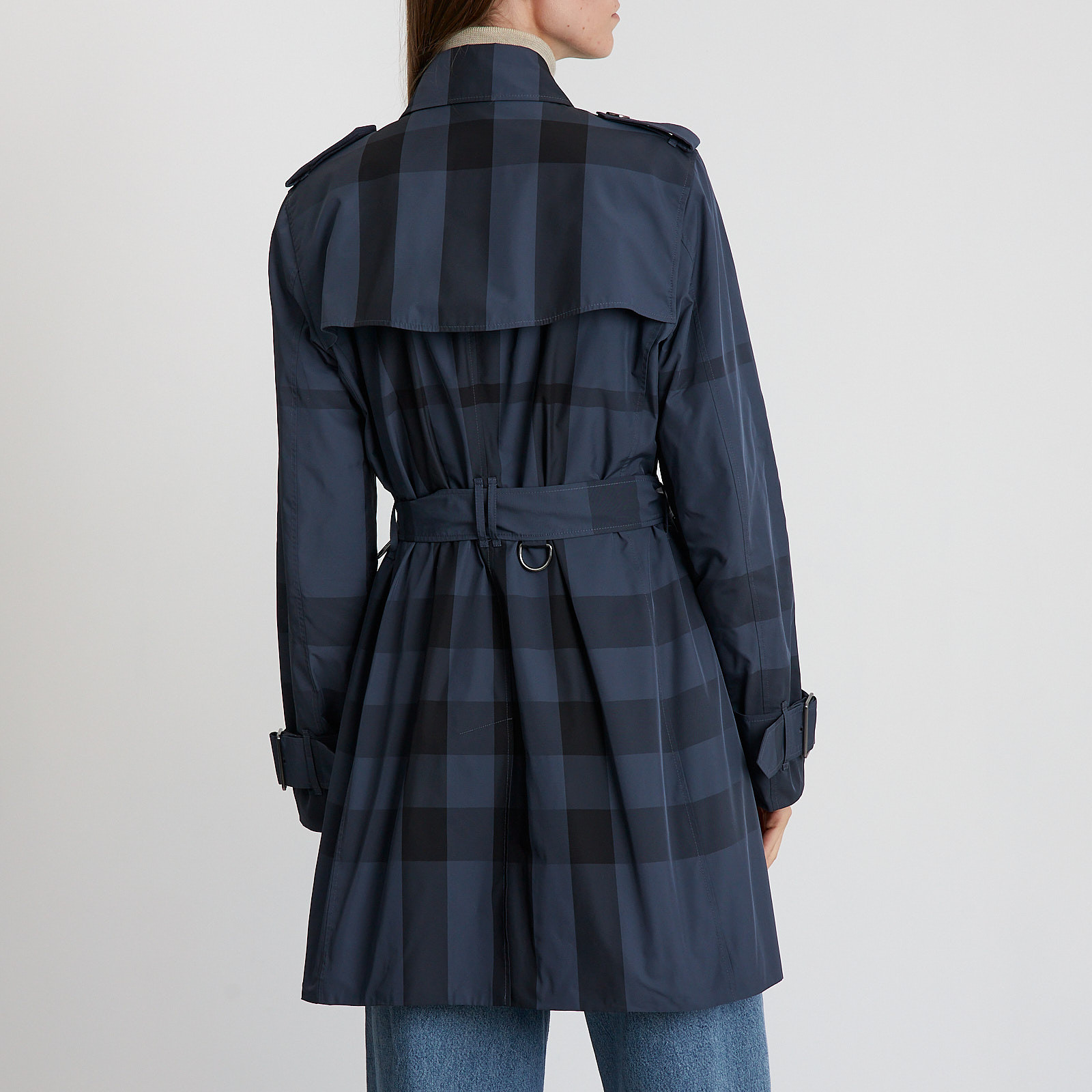 Тренч синего цвета Burberry Brit - фото из каталога магазина брендовой одежды Second Friend Store Тренч Burberry Brit - купить оригинал в секонд-хенде SFS - 3