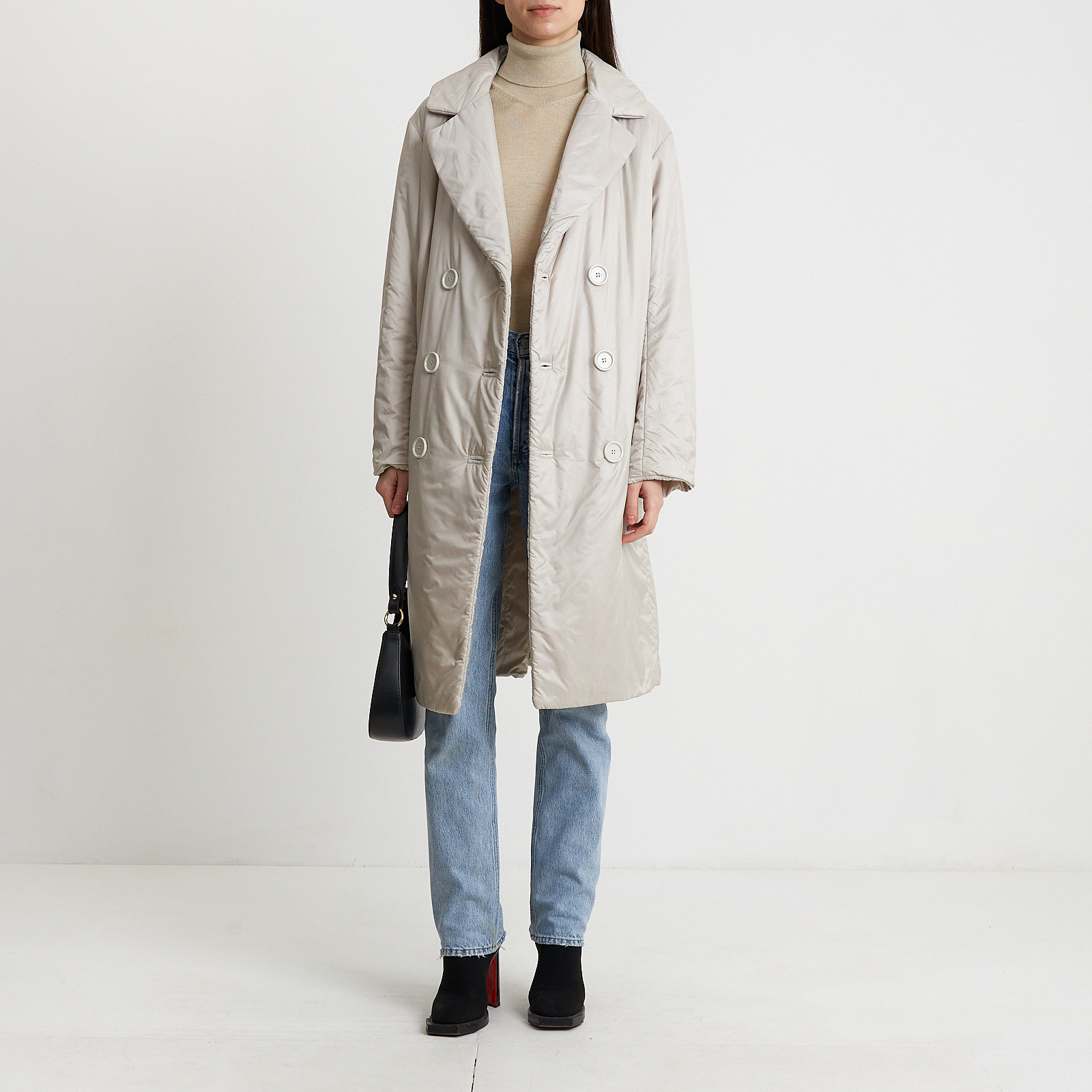 Пальто серого цвета Max Mara - фото из каталога магазина брендовой одежды Second Friend Store Пальто Max Mara - купить оригинал в секонд-хенде SFS - 2