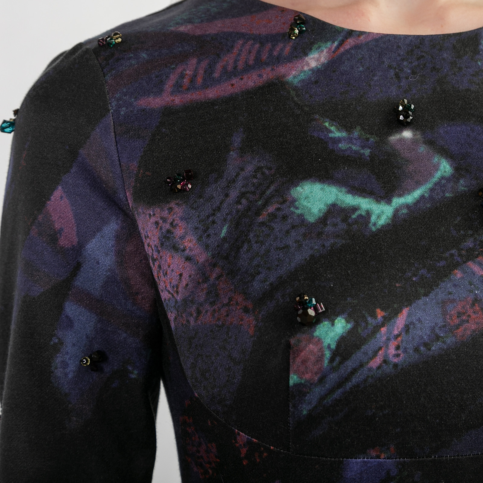 Платье синего цвета Erdem - фото из каталога магазина брендовой одежды Second Friend Store Платье Erdem - купить оригинал в секонд-хенде SFS - 4