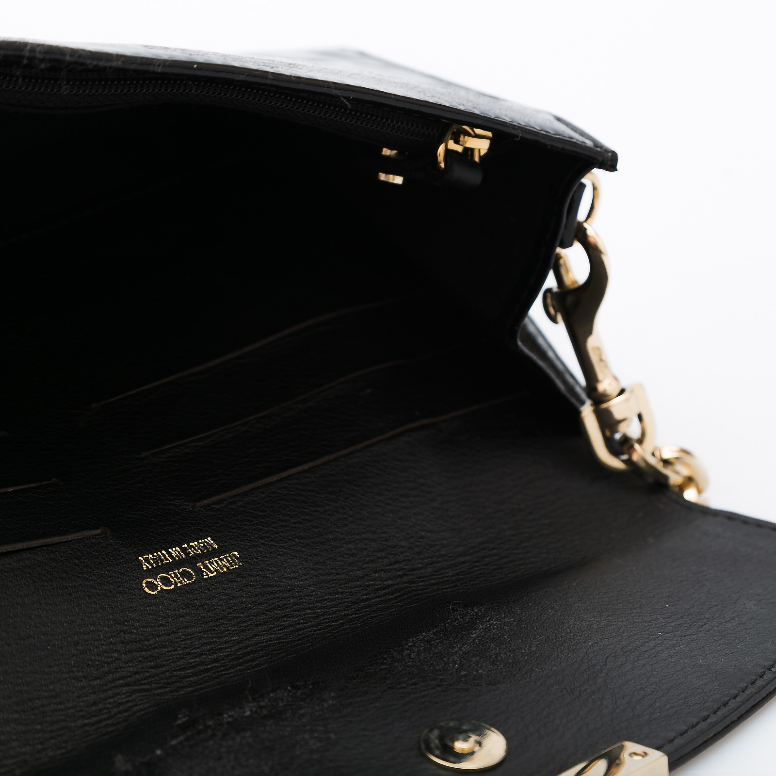 Сумка черного цвета Jimmy Choo - фото из каталога магазина брендовой одежды Second Friend Store Сумка Jimmy Choo - купить оригинал в секонд-хенде SFS - 6