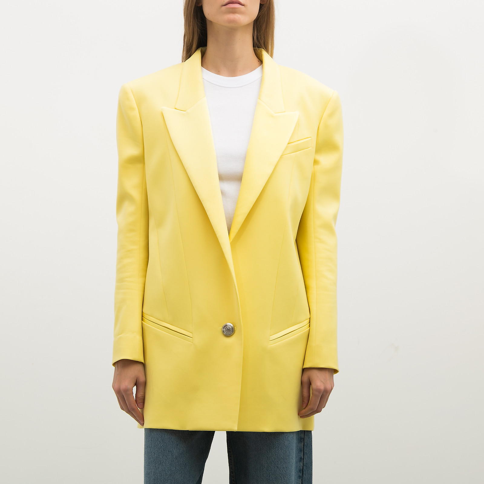 Пиджак желтого цвета Balmain - фото из каталога магазина брендовой одежды Second Friend Store Пиджак Balmain - купить оригинал в секонд-хенде SFS - 1