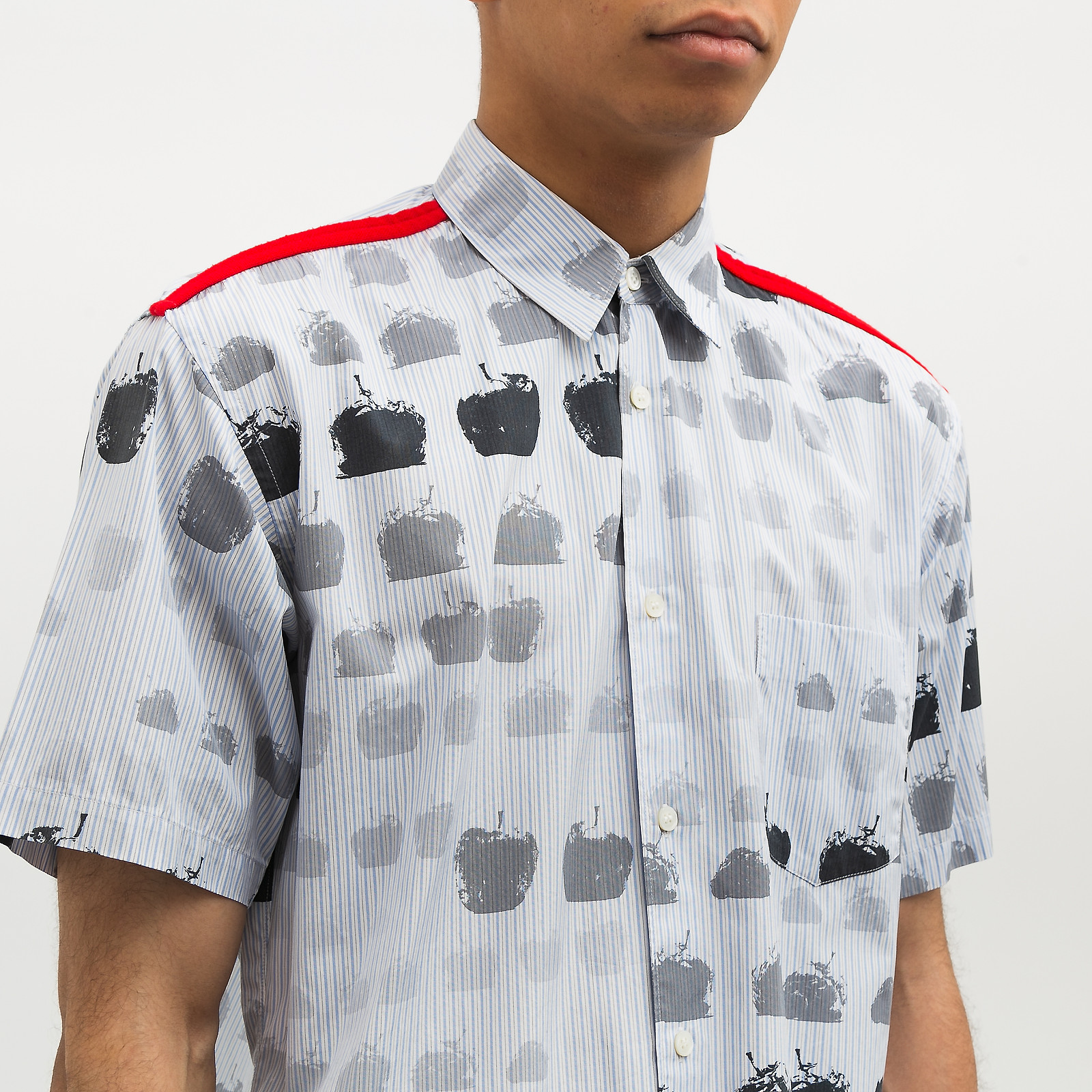 Рубашка голубого цвета Comme des Garcons - фото из каталога магазина брендовой одежды Second Friend Store Рубашка Comme des Garcons - купить оригинал в секонд-хенде SFS - 4