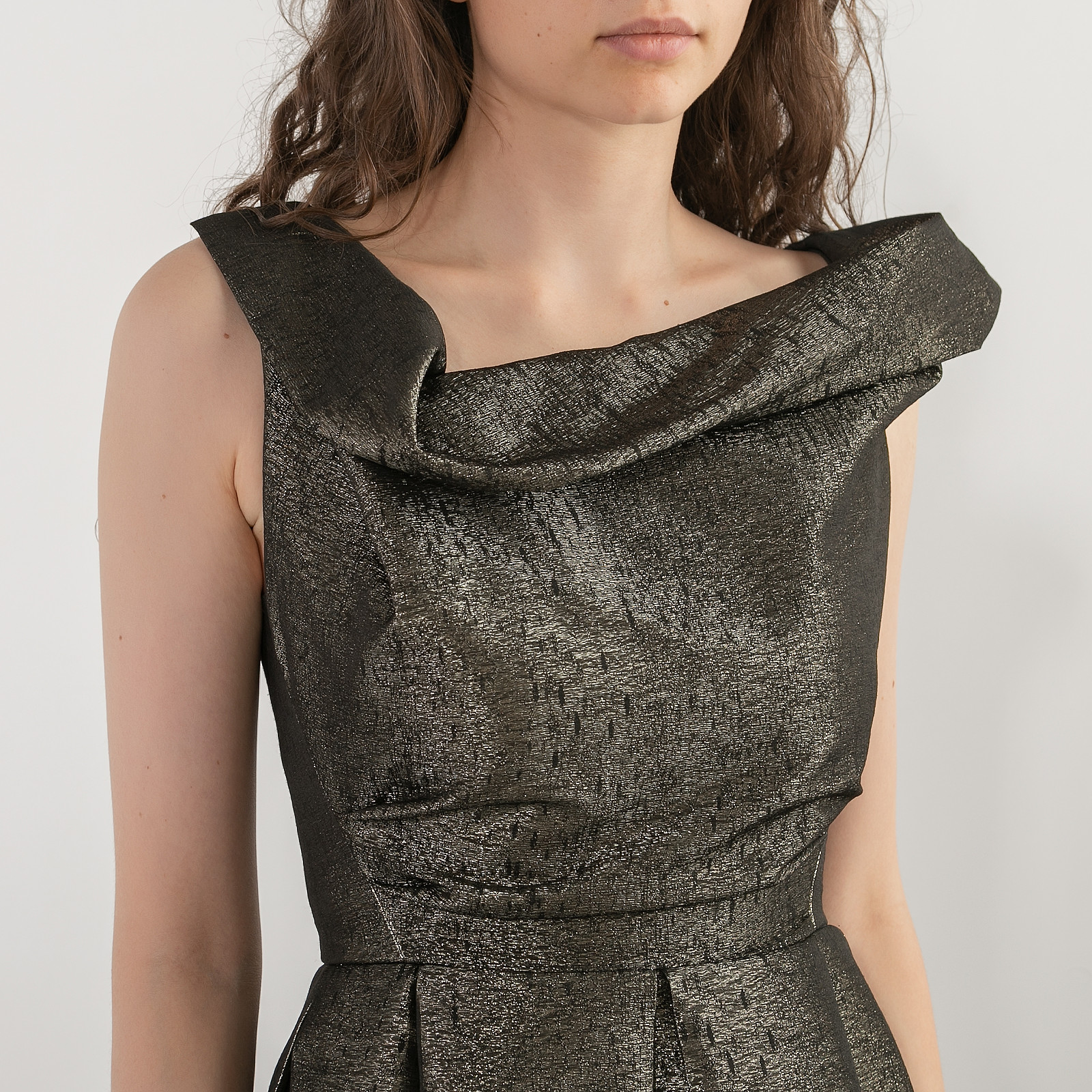 Платье золотого цвета Vivienne Westwood Anglomania - фото из каталога магазина брендовой одежды Second Friend Store Платье Vivienne Westwood Anglomania - купить оригинал в секонд-хенде SFS - 4