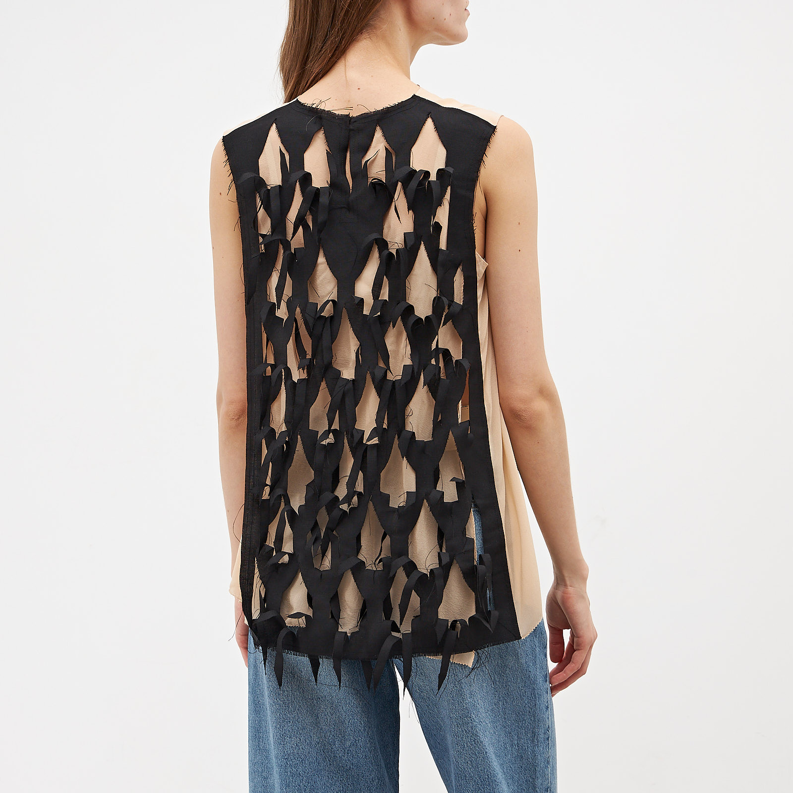Топ бежевого цвета Maison Margiela - фото из каталога магазина брендовой одежды Second Friend Store Топ Maison Margiela - купить оригинал в секонд-хенде SFS - 2