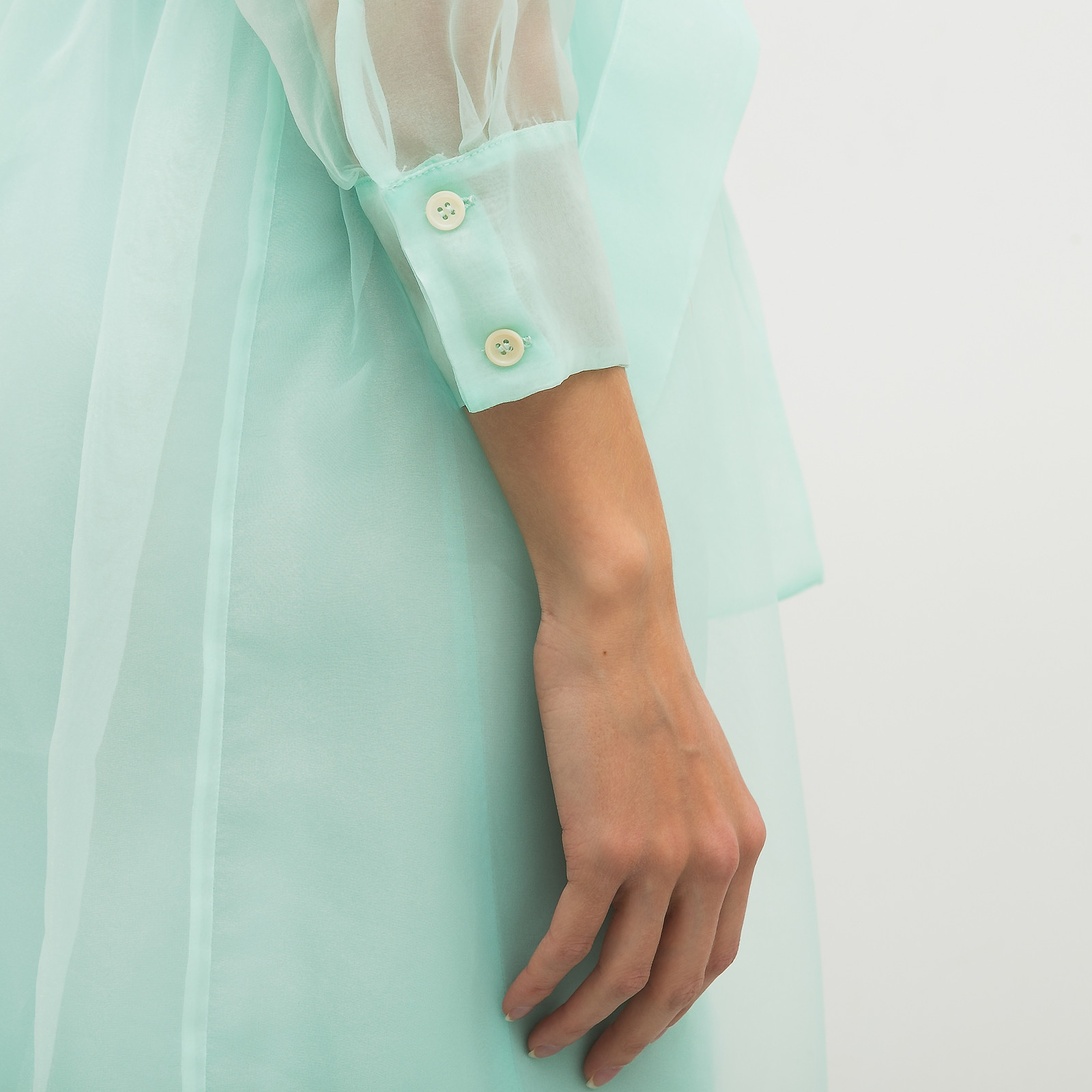 Платье голубого цвета Maje - фото из каталога магазина брендовой одежды Second Friend Store Платье Maje - купить оригинал в секонд-хенде SFS - 5