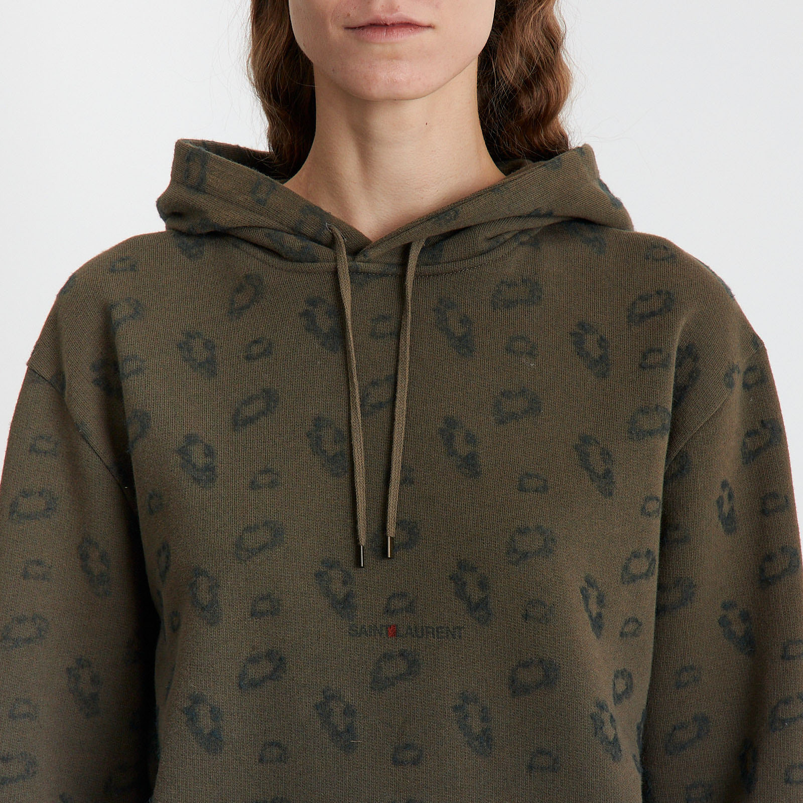 Худи зеленого цвета Saint Laurent - фото из каталога магазина брендовой одежды Second Friend Store Худи Saint Laurent - купить оригинал в секонд-хенде SFS - 4