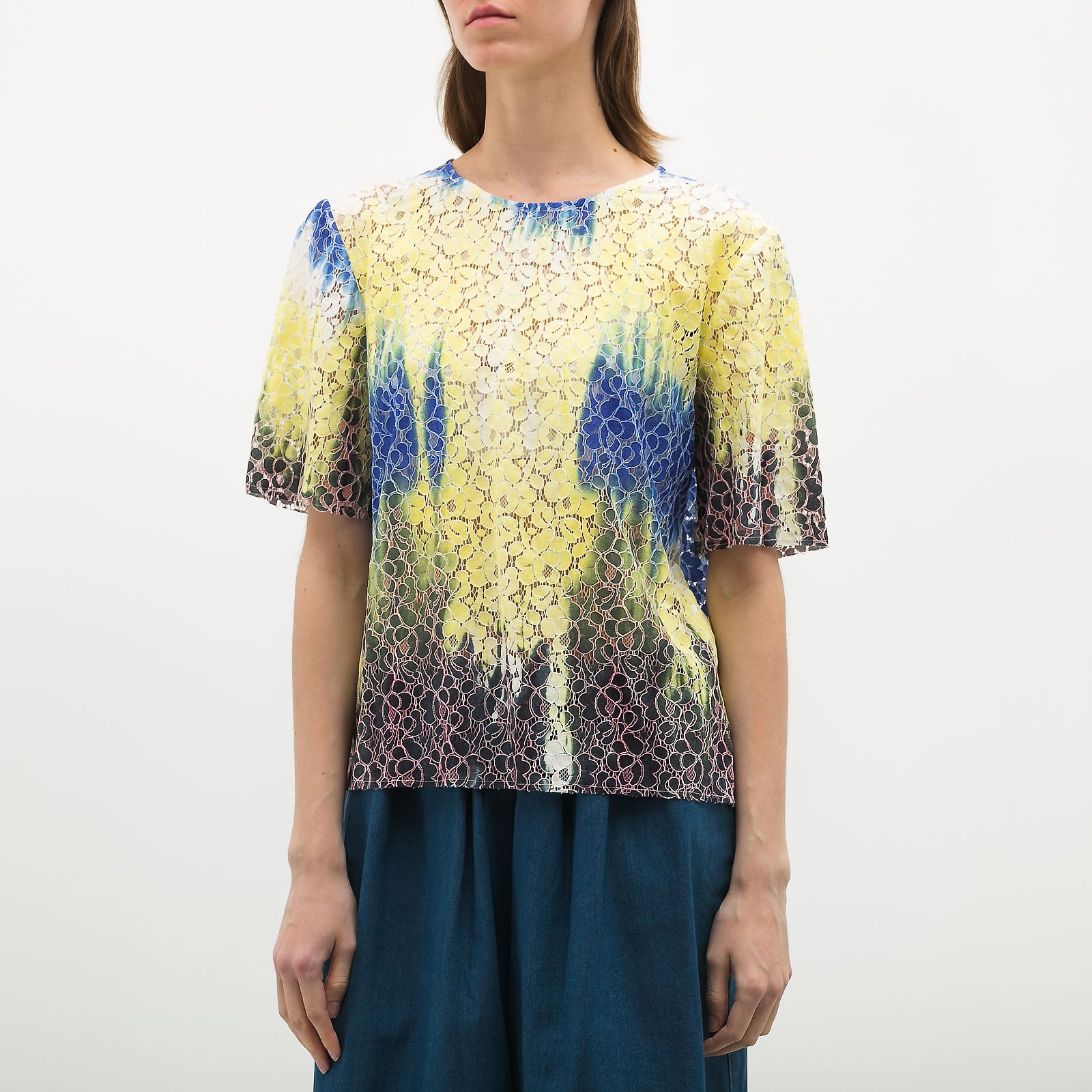 Топ желтого цвета MSGM - фото из каталога магазина брендовой одежды Second Friend Store Топ MSGM - купить оригинал в секонд-хенде SFS - 1