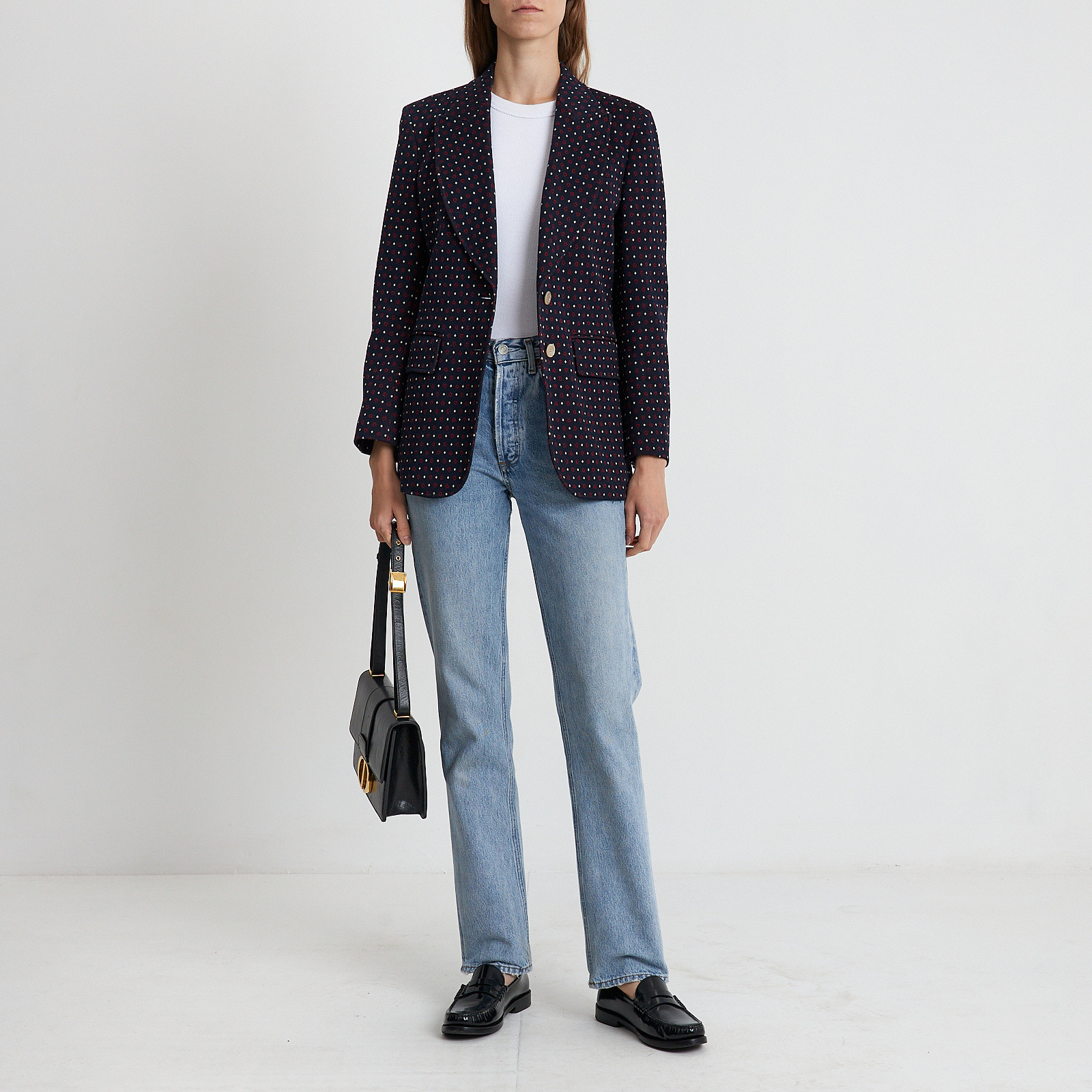 Пиджак синего цвета Gucci - фото из каталога магазина брендовой одежды Second Friend Store Пиджак Gucci - купить оригинал в секонд-хенде SFS - 2