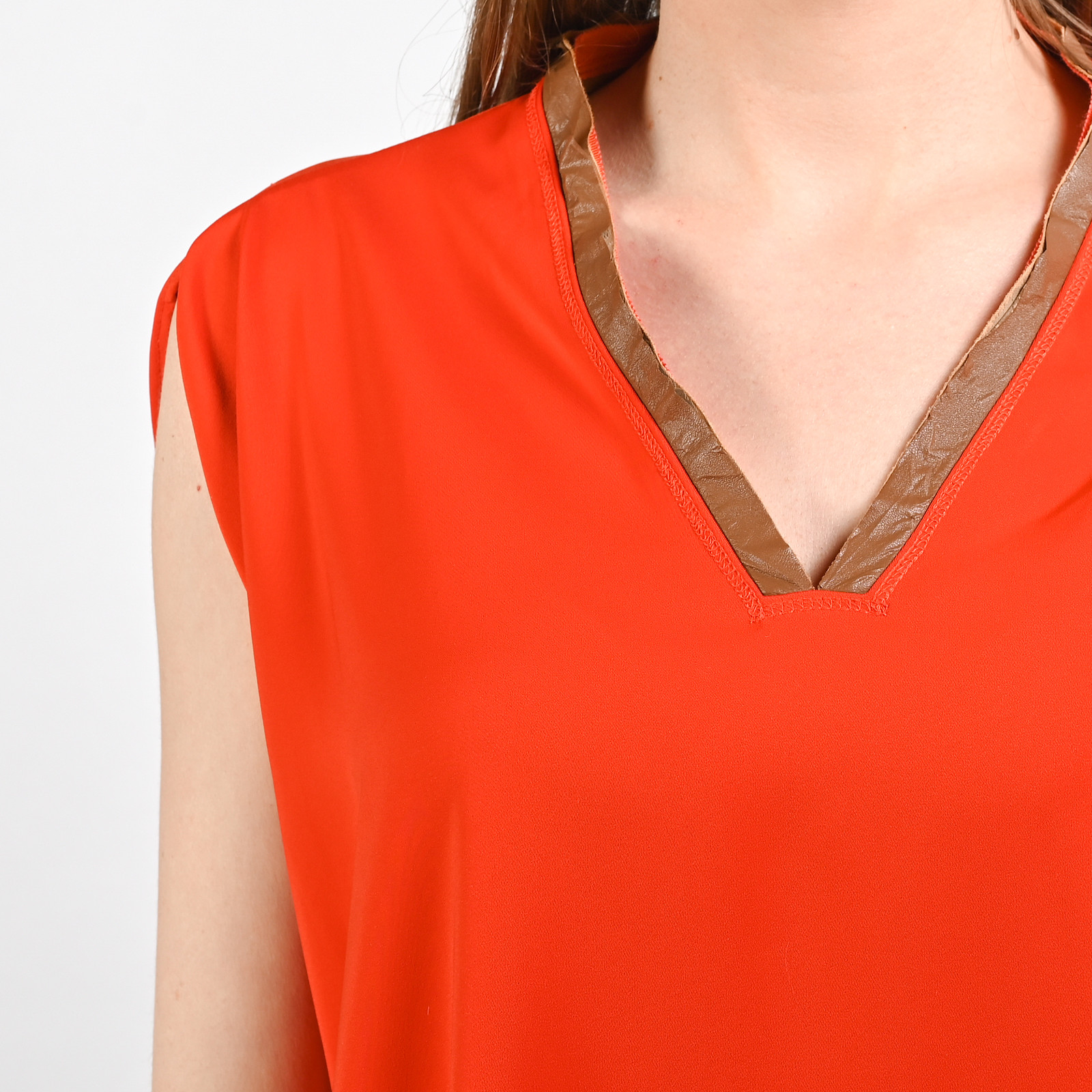 Платье оранжевого цвета Isabel Marant - фото из каталога магазина брендовой одежды Second Friend Store Платье Isabel Marant - купить оригинал в секонд-хенде SFS - 4