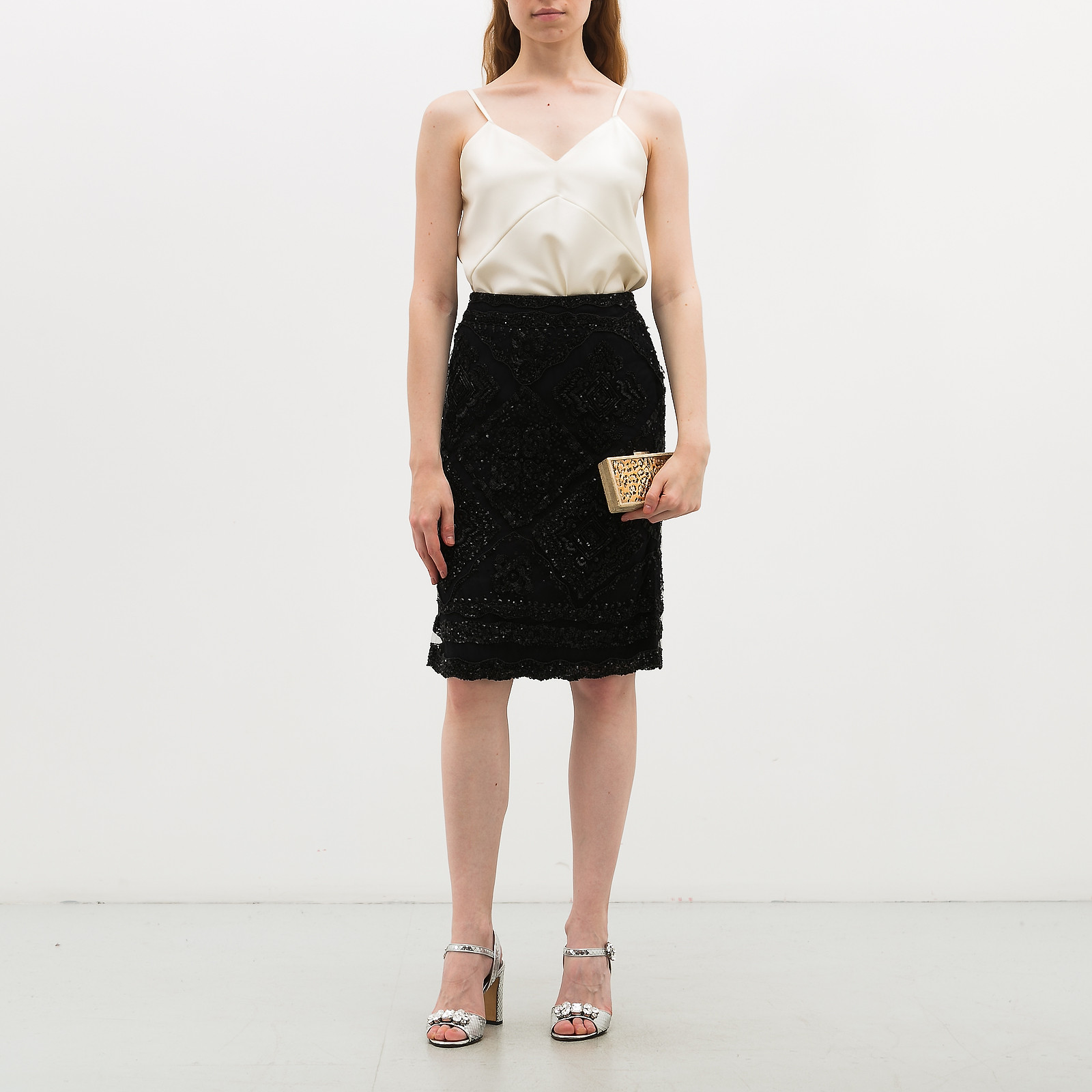 Юбка  черного цвета Valentino - фото из каталога магазина брендовой одежды Second Friend Store Юбка Valentino - купить оригинал в секонд-хенде SFS - 2