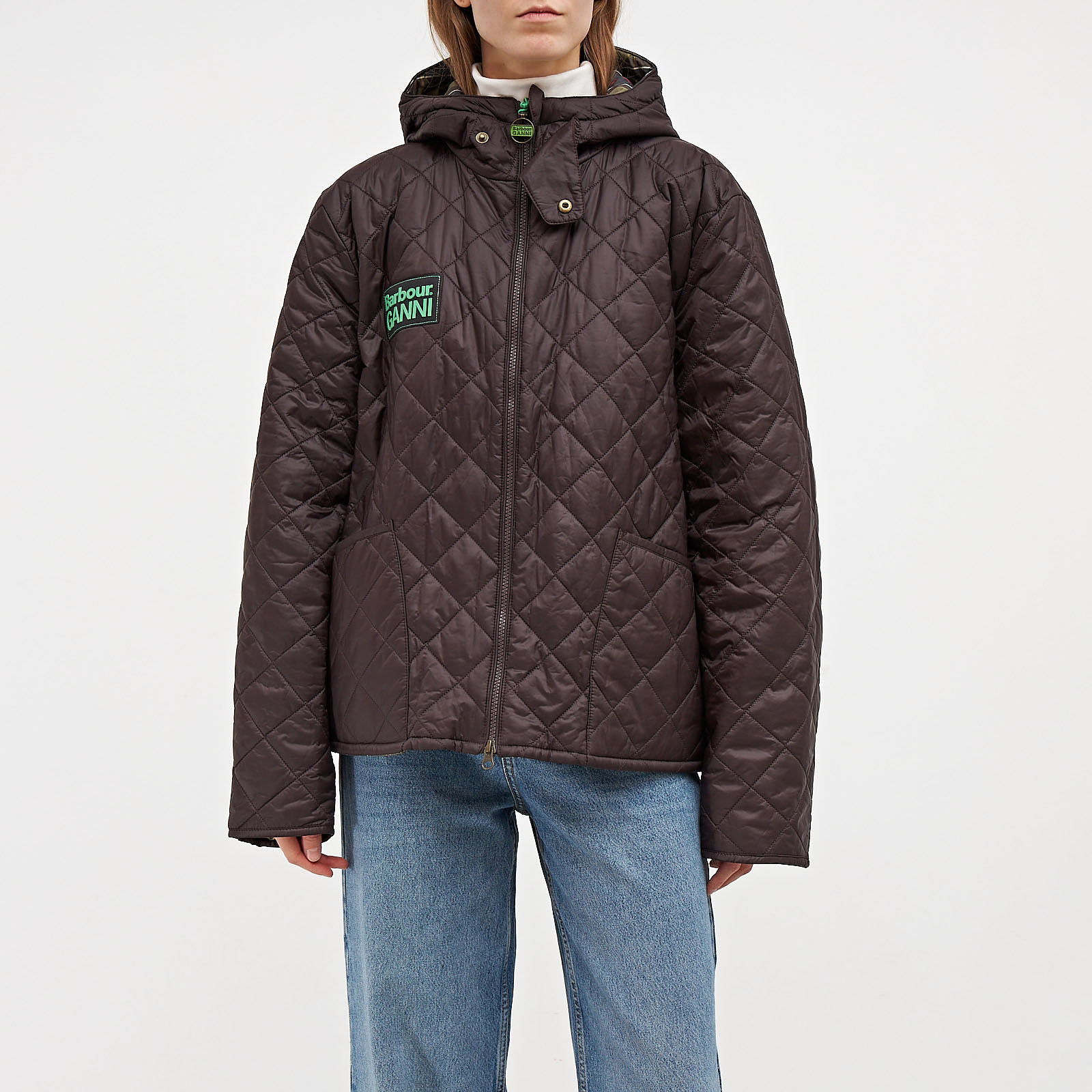 Куртка Barbour x коричневого цвета Ganni - фото из каталога магазина брендовой одежды Second Friend Store Куртка Barbour x Ganni - купить оригинал в секонд-хенде SFS - 1