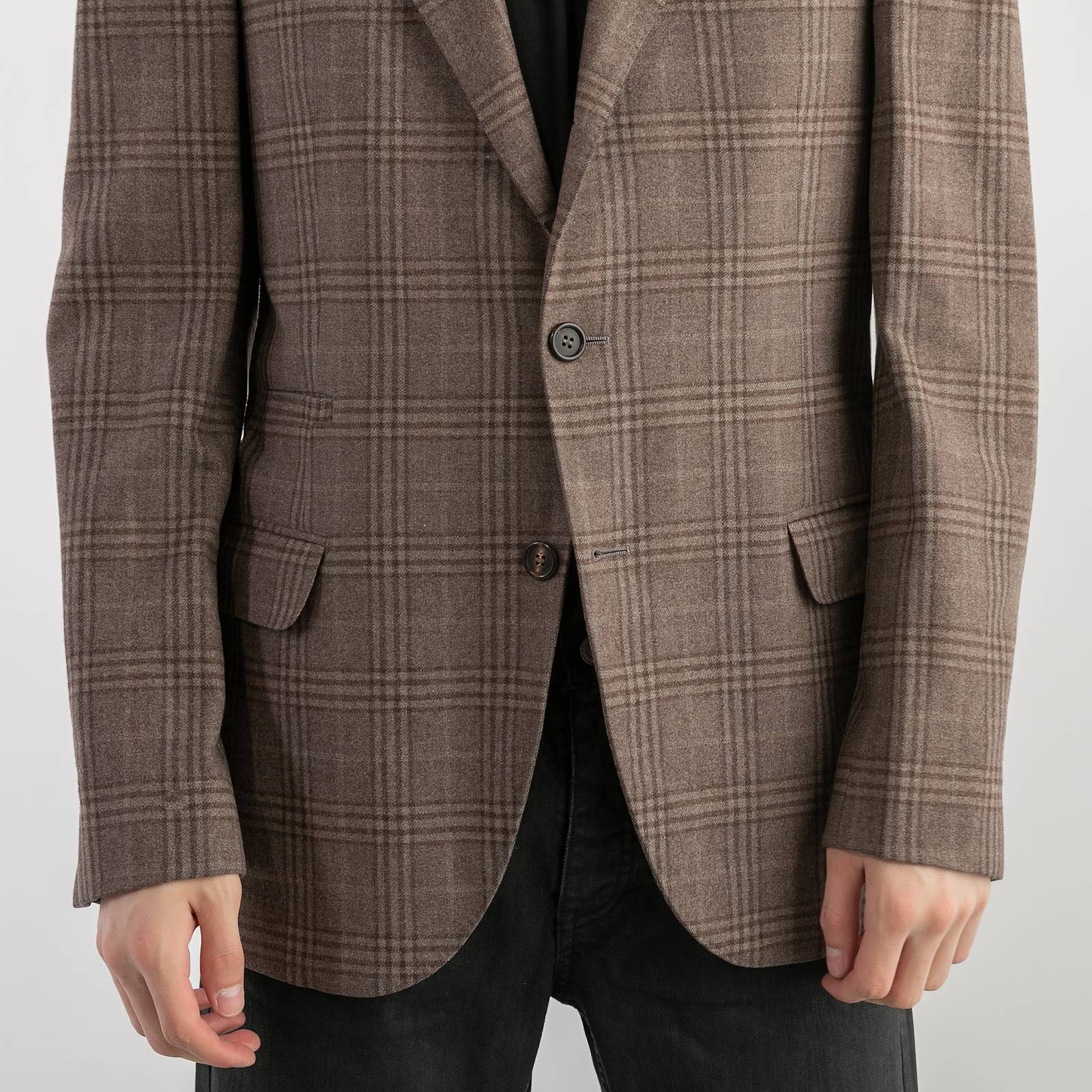 Пиджак коричневого цвета Brunello Cucinelli - фото из каталога магазина брендовой одежды Second Friend Store Пиджак Brunello Cucinelli - купить оригинал в секонд-хенде SFS - 4