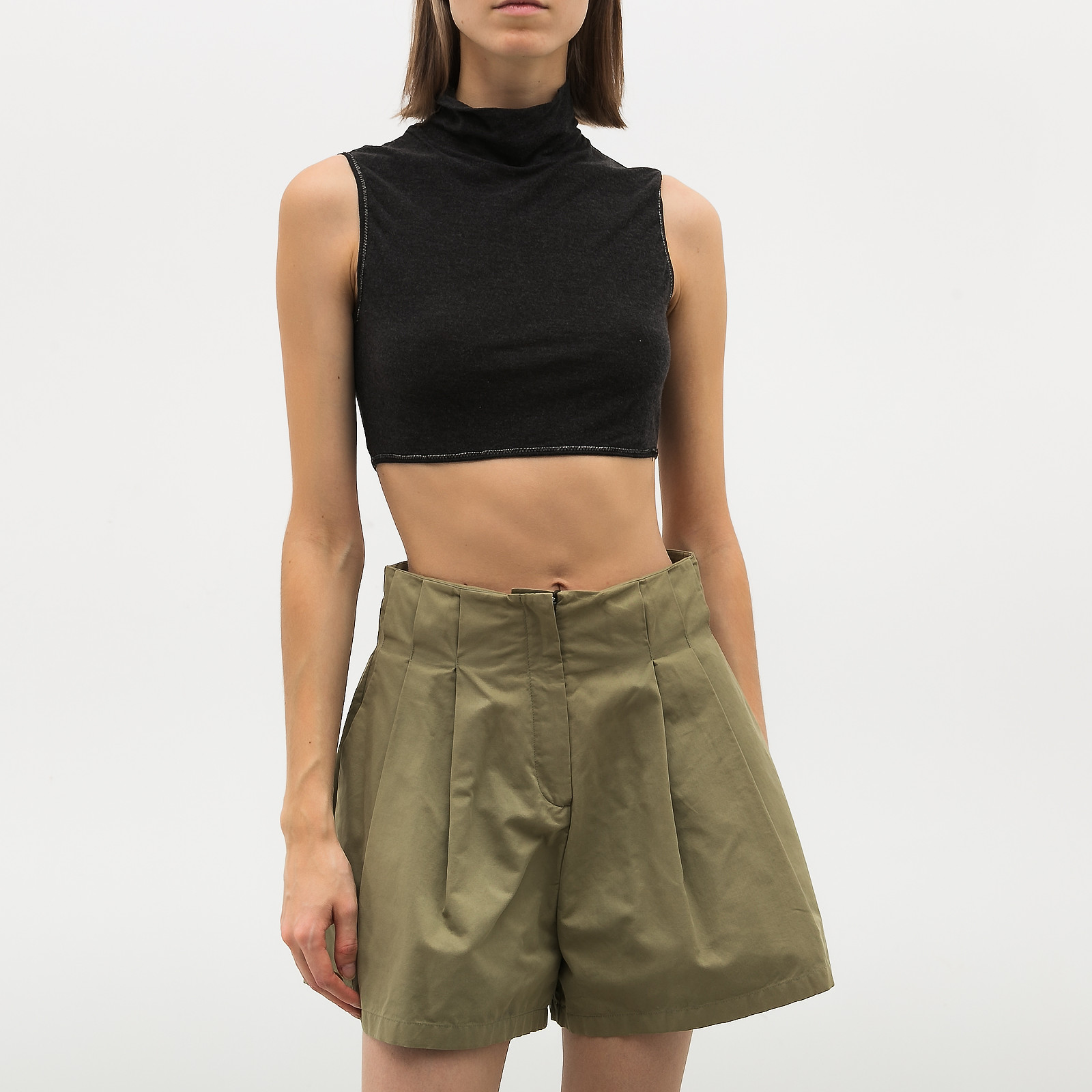 Топ  серого цвета Ruban - фото из каталога магазина брендовой одежды Second Friend Store Топ Ruban - купить оригинал в секонд-хенде SFS - 1