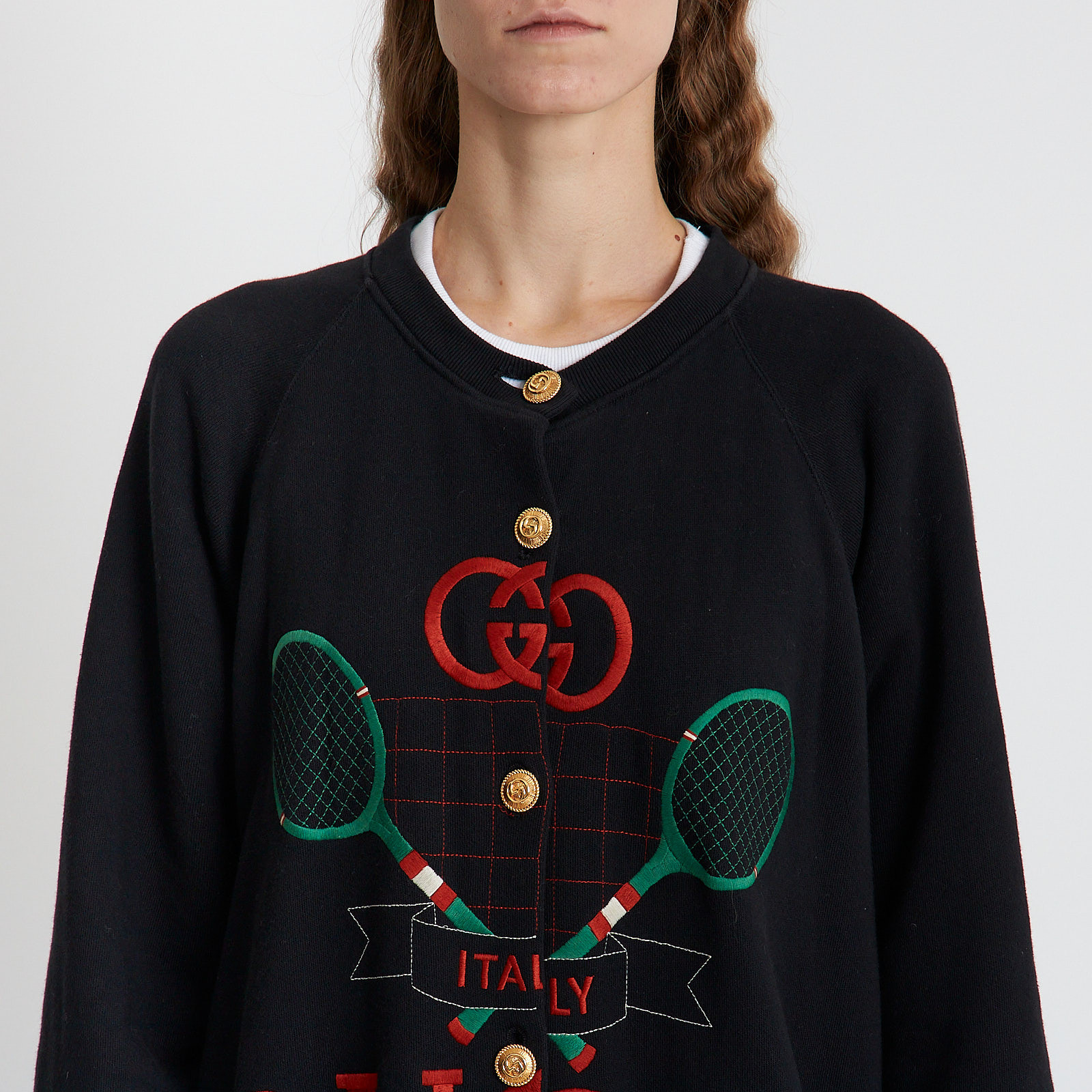 Кардиган черного цвета Gucci - фото из каталога магазина брендовой одежды Second Friend Store Кардиган Gucci - купить оригинал в секонд-хенде SFS - 4