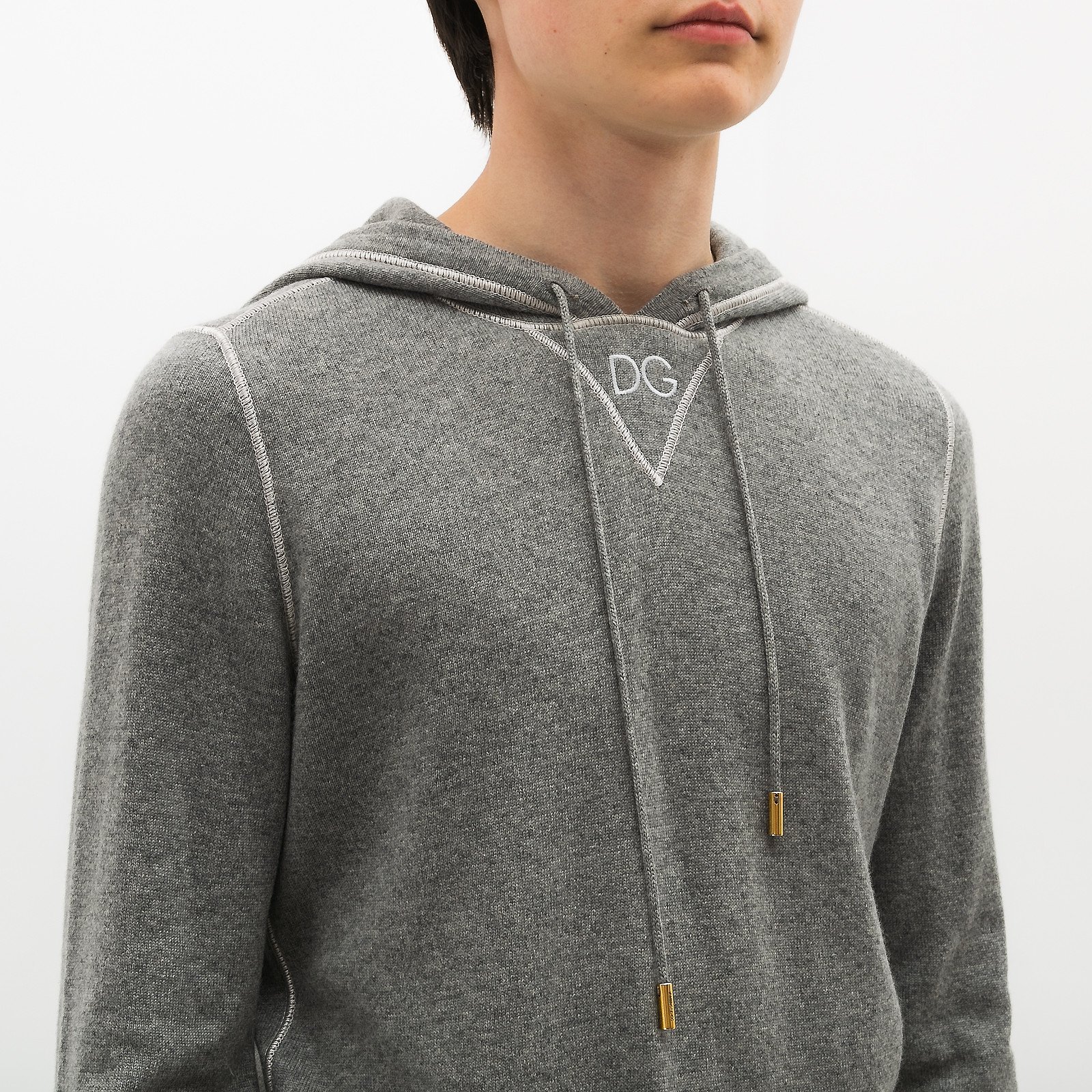Худи серого цвета Dolce&Gabbana - фото из каталога магазина брендовой одежды Second Friend Store Худи Dolce&Gabbana - купить оригинал в секонд-хенде SFS - 4