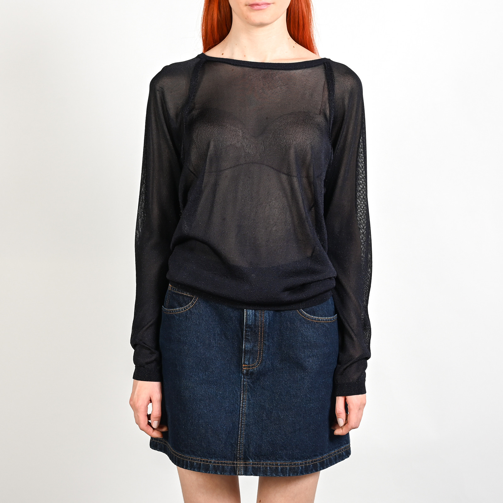 Джемпер  синего цвета Maje - фото из каталога магазина брендовой одежды Second Friend Store Джемпер Maje - купить оригинал в секонд-хенде SFS - 1