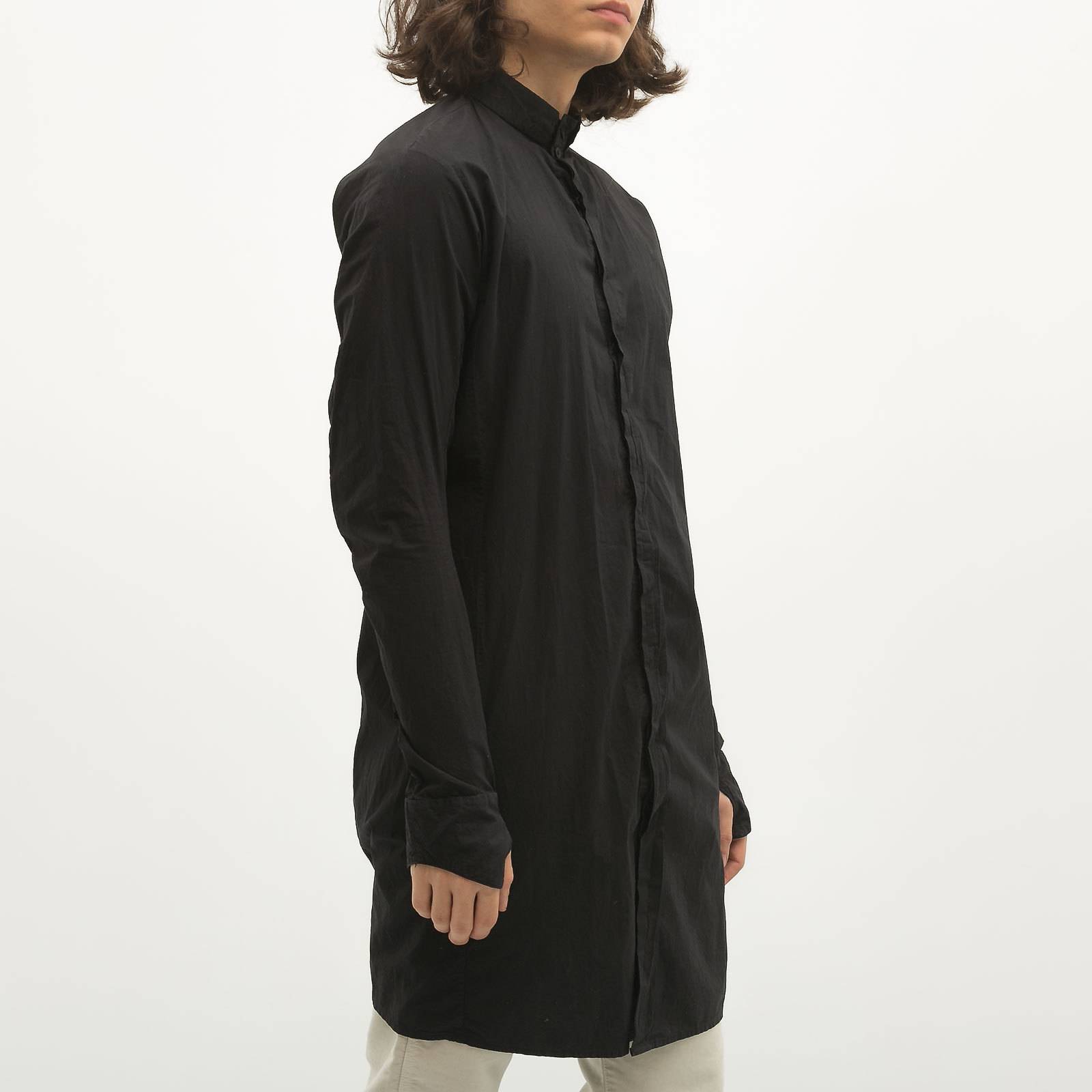 Рубашка черного цвета 11 by Boris Bidjan Saberi - фото из каталога магазина брендовой одежды Second Friend Store Рубашка 11 by Boris Bidjan Saberi - купить оригинал в секонд-хенде SFS - 2