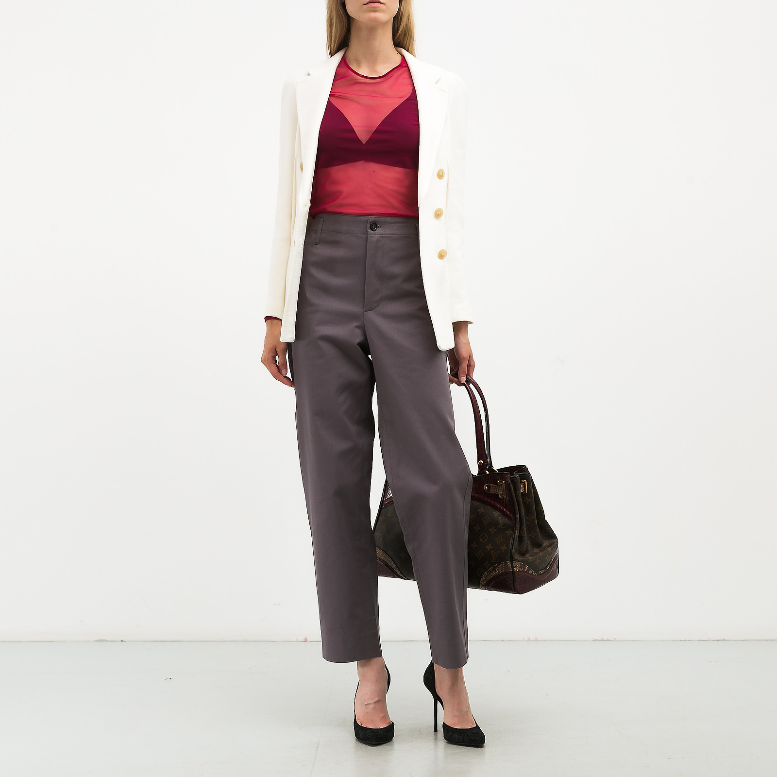 Топ  розового цвета Dries Van Noten - фото из каталога магазина брендовой одежды Second Friend Store Топ Dries Van Noten - купить оригинал в секонд-хенде SFS - 2