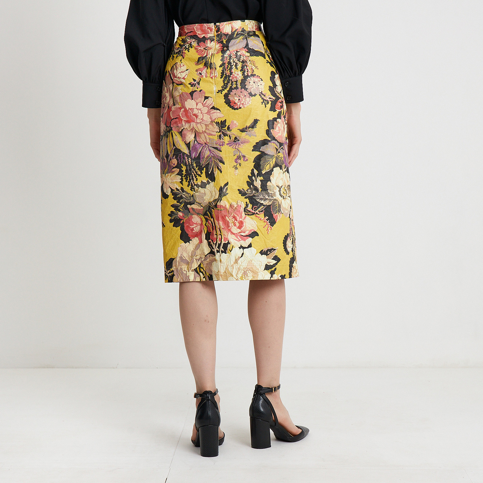 Юбка желтого цвета Dries Van Noten - фото из каталога магазина брендовой одежды Second Friend Store Юбка Dries Van Noten - купить оригинал в секонд-хенде SFS - 3