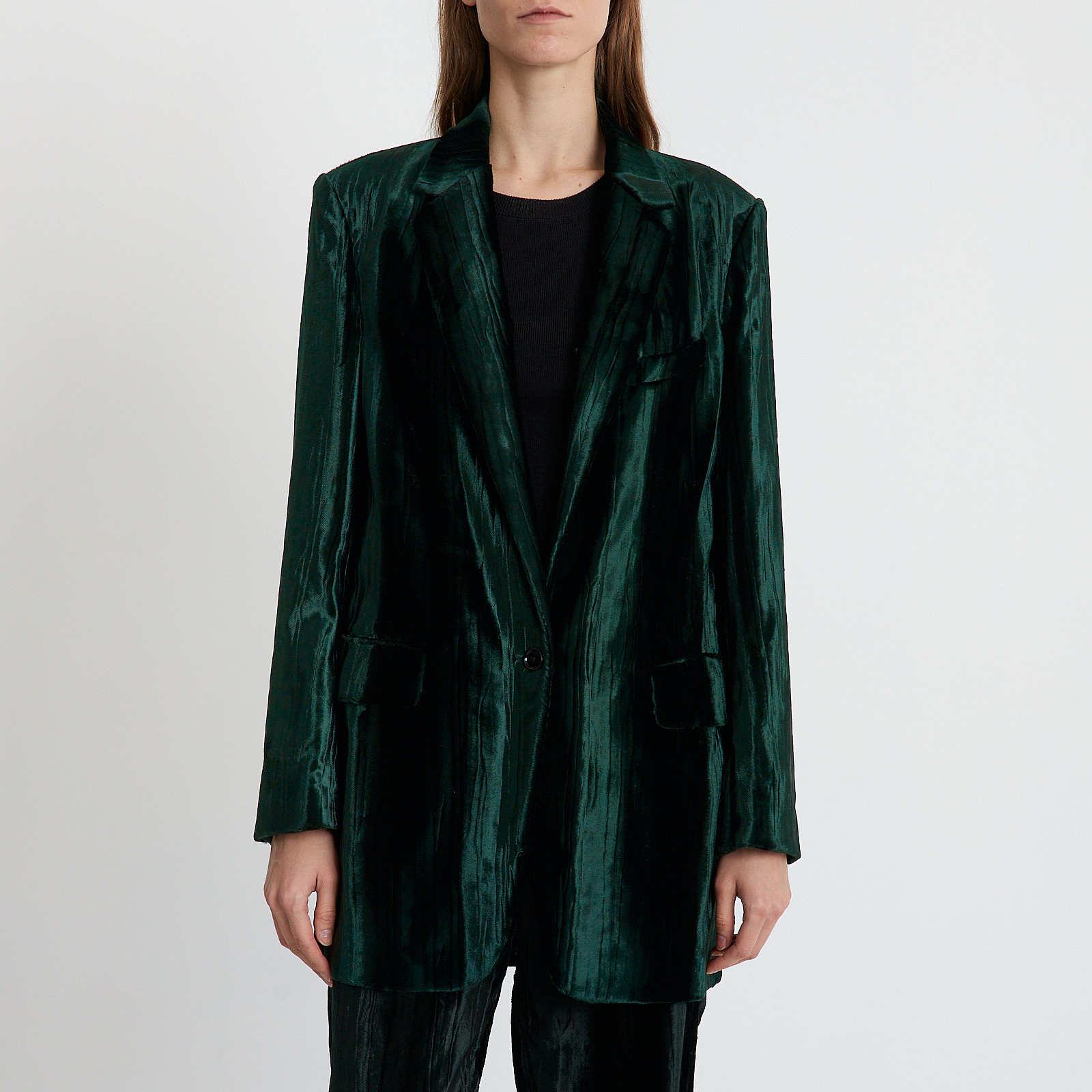 Костюм зеленого цвета Dries Van Noten - фото из каталога магазина брендовой одежды Second Friend Store Костюм Dries Van Noten - купить оригинал в секонд-хенде SFS - 3