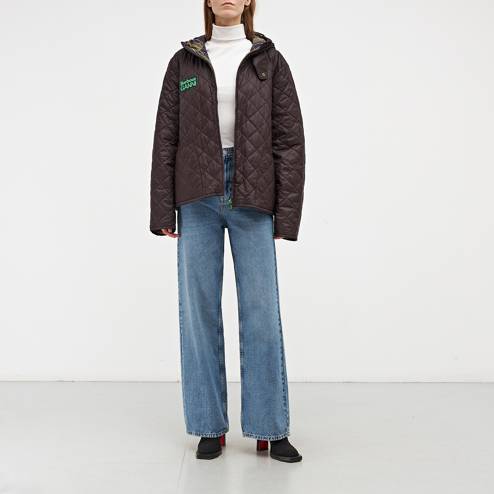 Куртка Barbour x коричневого цвета Ganni - фото из каталога магазина брендовой одежды Second Friend Store Куртка Barbour x Ganni - купить оригинал в секонд-хенде SFS - 3