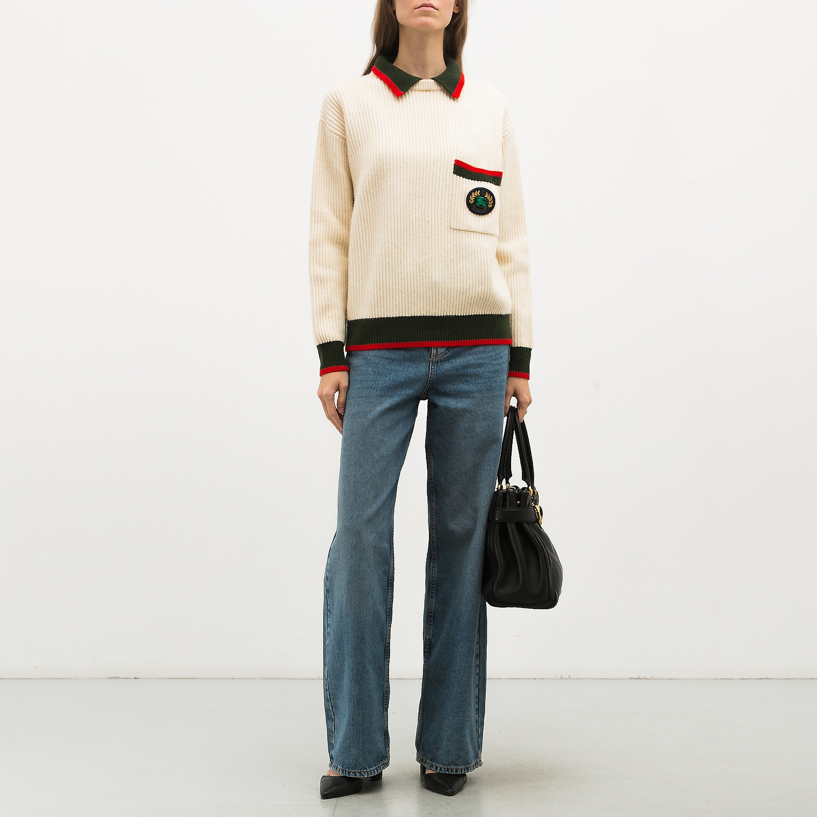 Свитер  белого цвета Burberry - фото из каталога магазина брендовой одежды Second Friend Store Свитер Burberry - купить оригинал в секонд-хенде SFS - 3