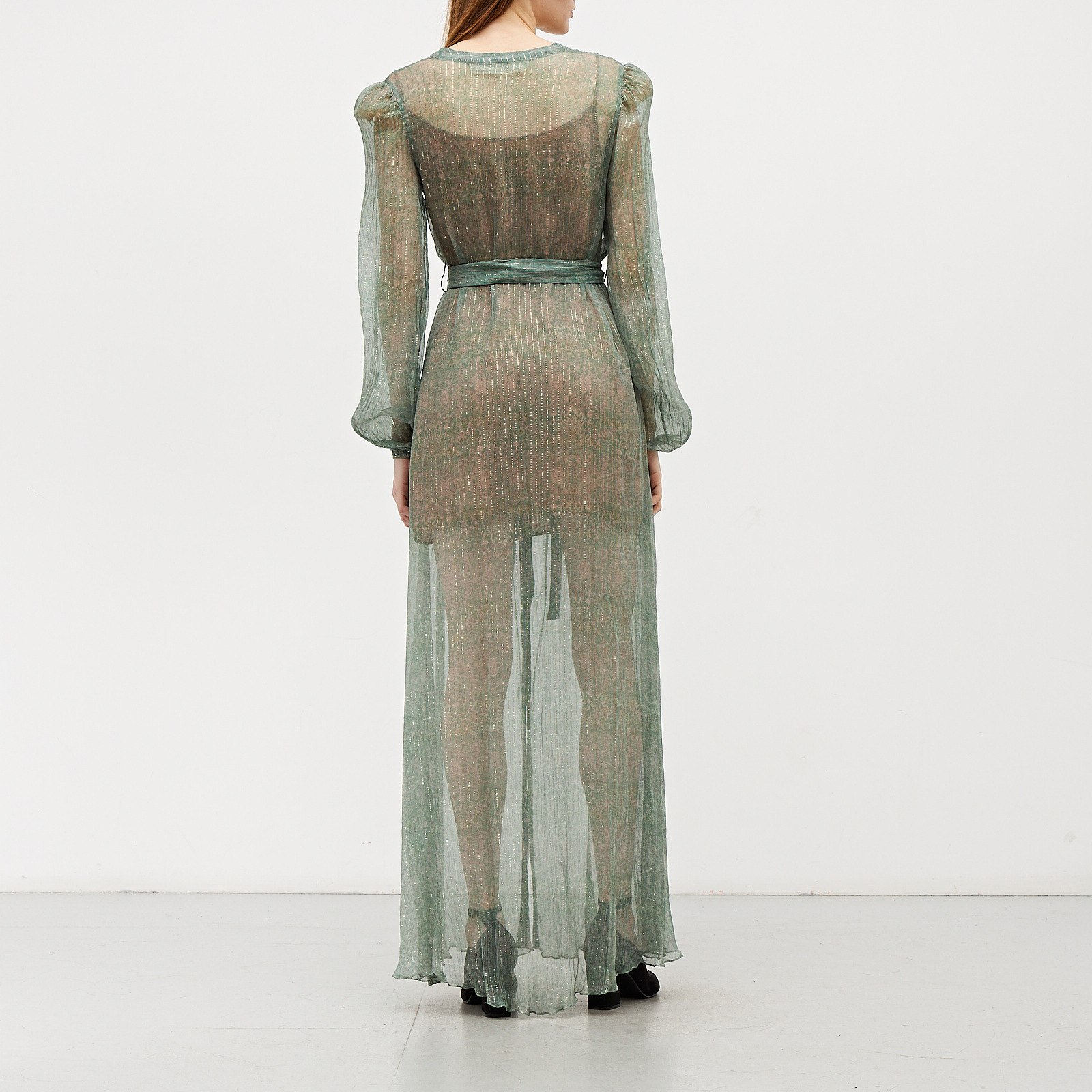 Платье зеленого цвета Ulyana Sergeenko - фото из каталога магазина брендовой одежды Second Friend Store Платье Ulyana Sergeenko - купить оригинал в секонд-хенде SFS - 2