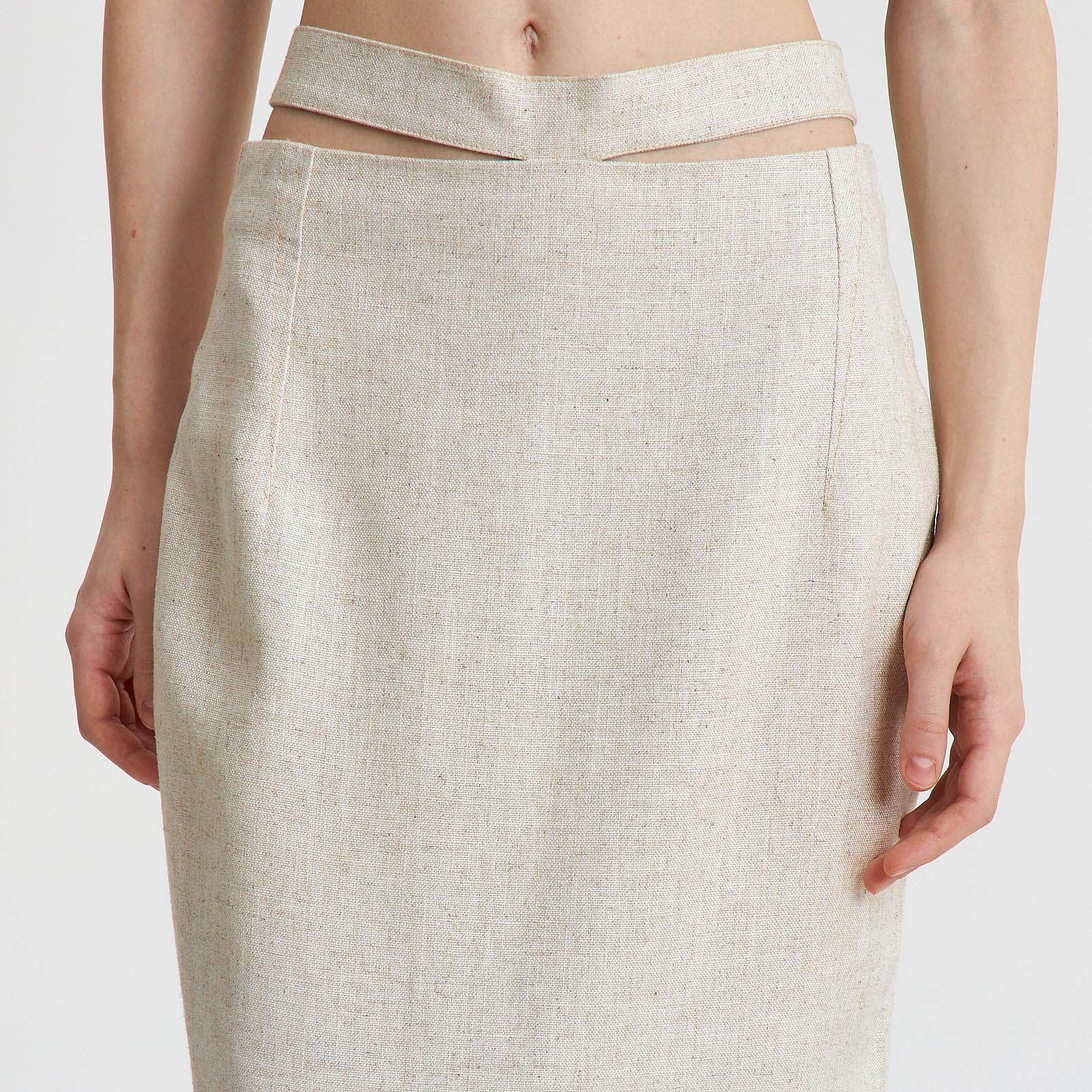 Юбка бежевого цвета Jacquemus - фото из каталога магазина брендовой одежды Second Friend Store Юбка Jacquemus - купить оригинал в секонд-хенде SFS - 3