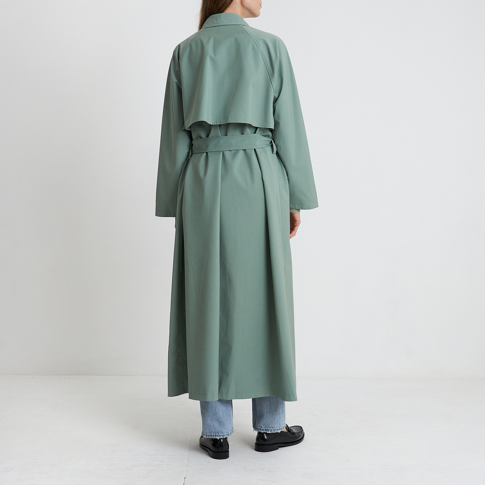 Тренч зеленого цвета Alena Akhmadullina - фото из каталога магазина брендовой одежды Second Friend Store Тренч Alena Akhmadullina - купить оригинал в секонд-хенде SFS - 3