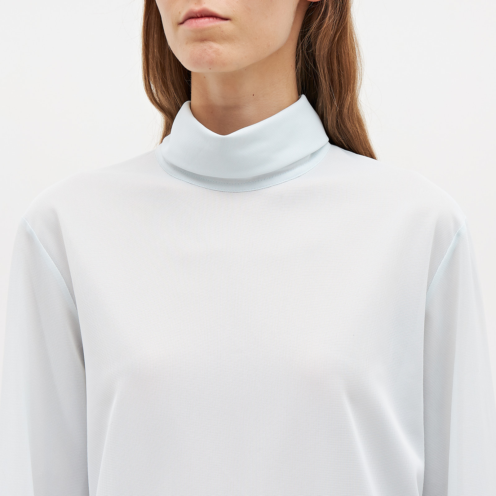 Блуза голубого цвета Celine - фото из каталога магазина брендовой одежды Second Friend Store Блуза Celine - купить оригинал в секонд-хенде SFS - 4