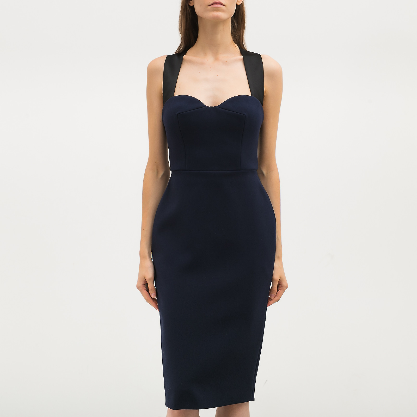 Платье синего цвета Victoria Beckham - фото из каталога магазина брендовой одежды Second Friend Store Платье Victoria Beckham - купить оригинал в секонд-хенде SFS - 1