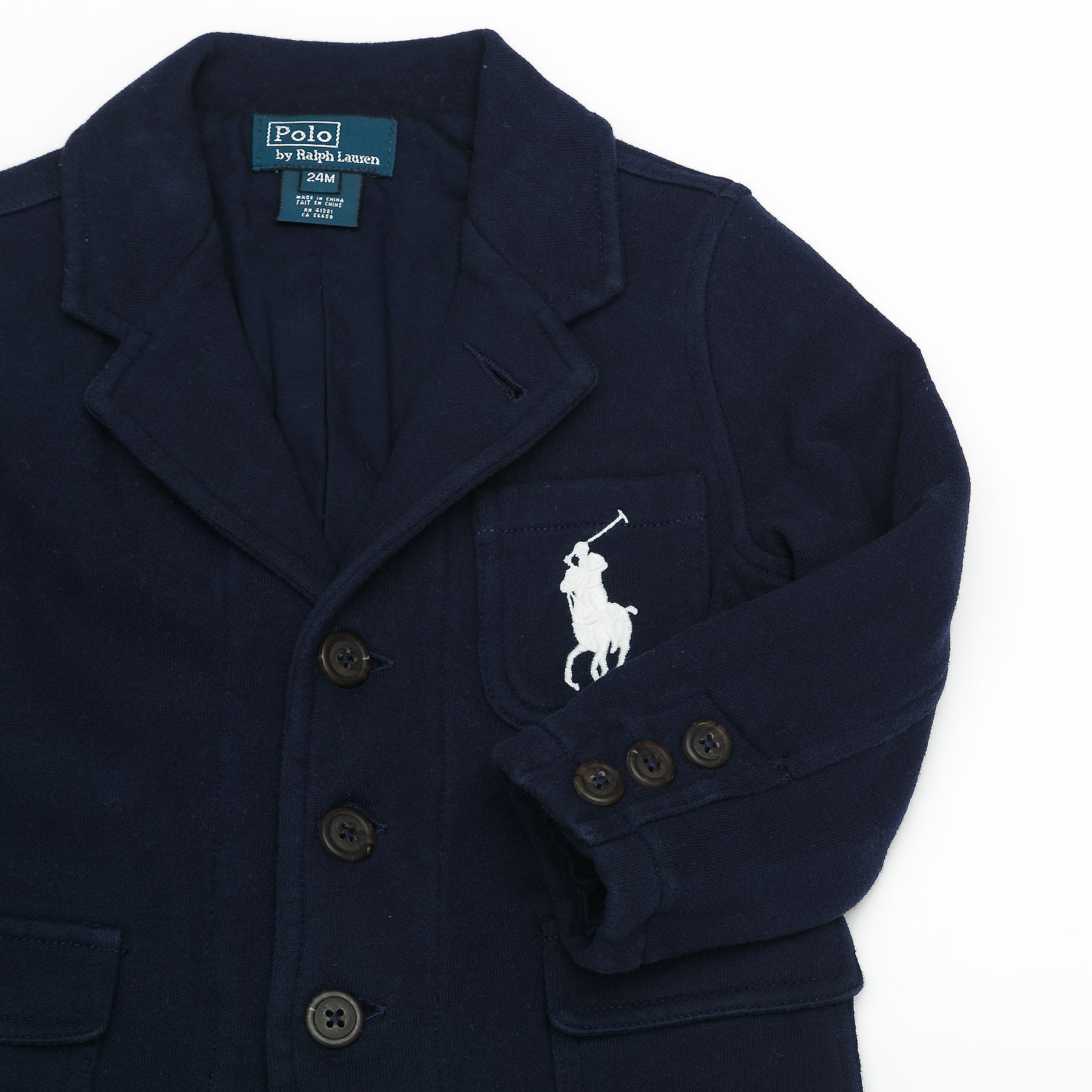 Пиджак синего цвета Polo Ralph Lauren - фото из каталога магазина брендовой одежды Second Friend Store Пиджак Polo Ralph Lauren - купить оригинал в секонд-хенде SFS - 3