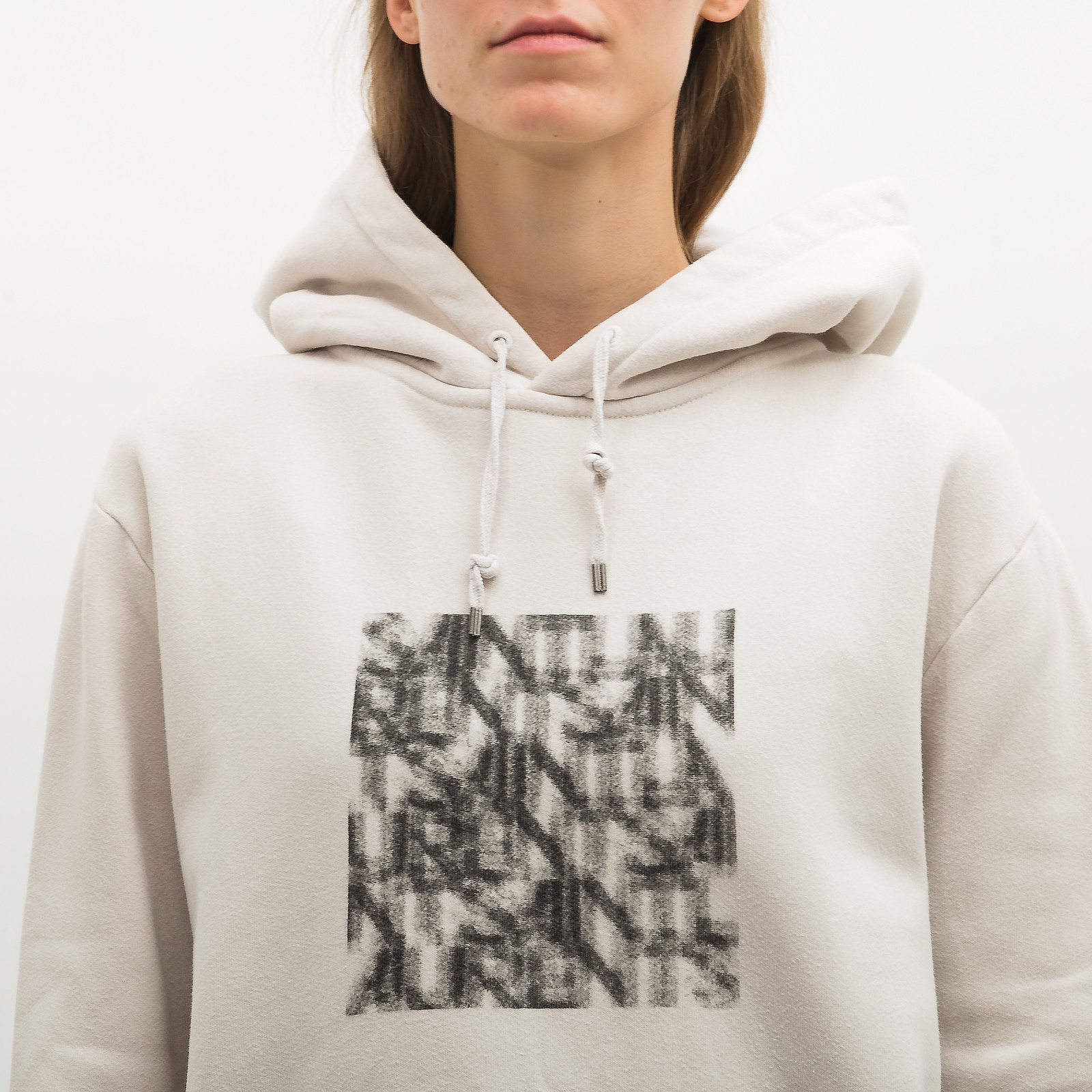 Худи белого цвета Saint Laurent - фото из каталога магазина брендовой одежды Second Friend Store Худи Saint Laurent - купить оригинал в секонд-хенде SFS - 4