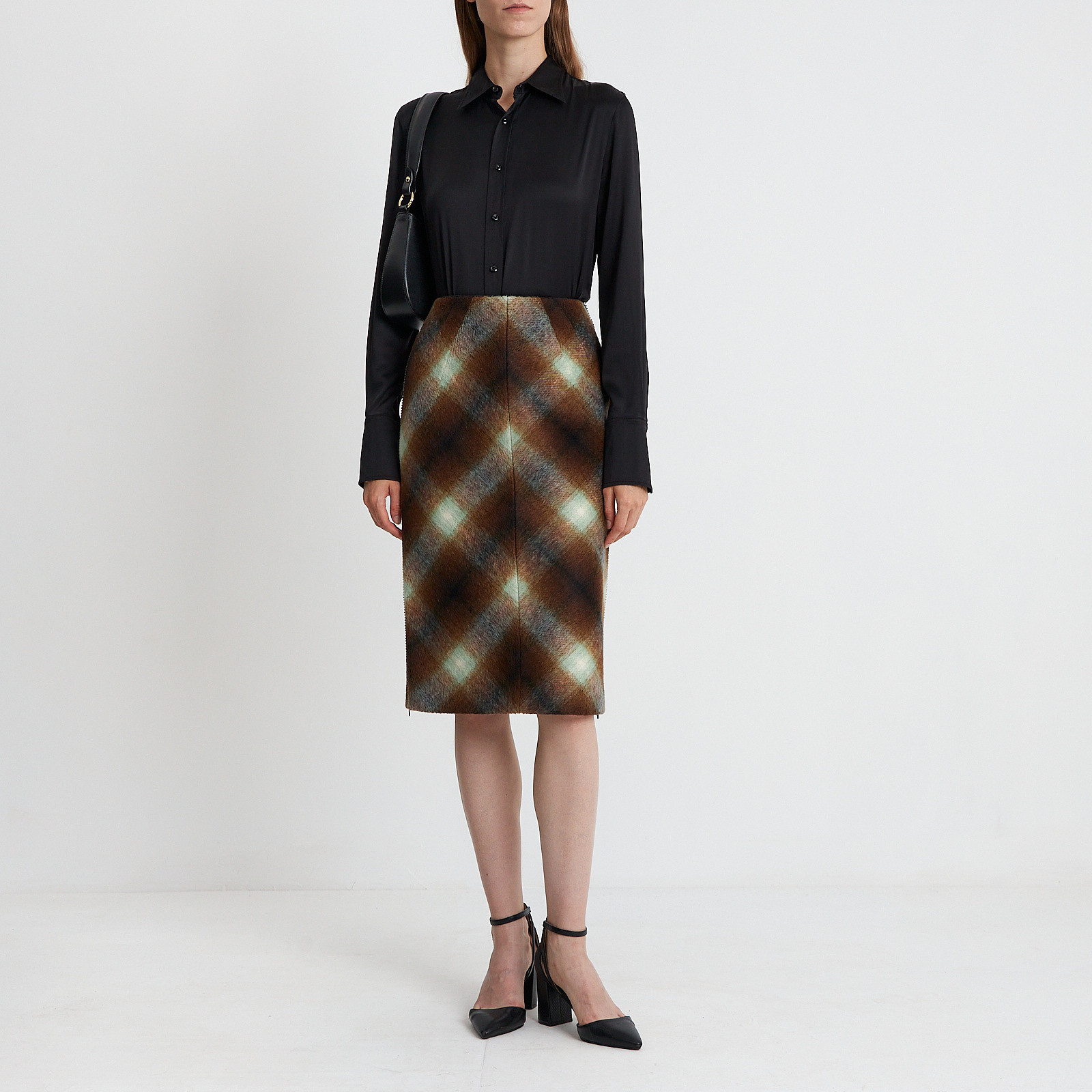 Юбка коричневого цвета N21 - фото из каталога магазина брендовой одежды Second Friend Store Юбка N21 - купить оригинал в секонд-хенде SFS - 2