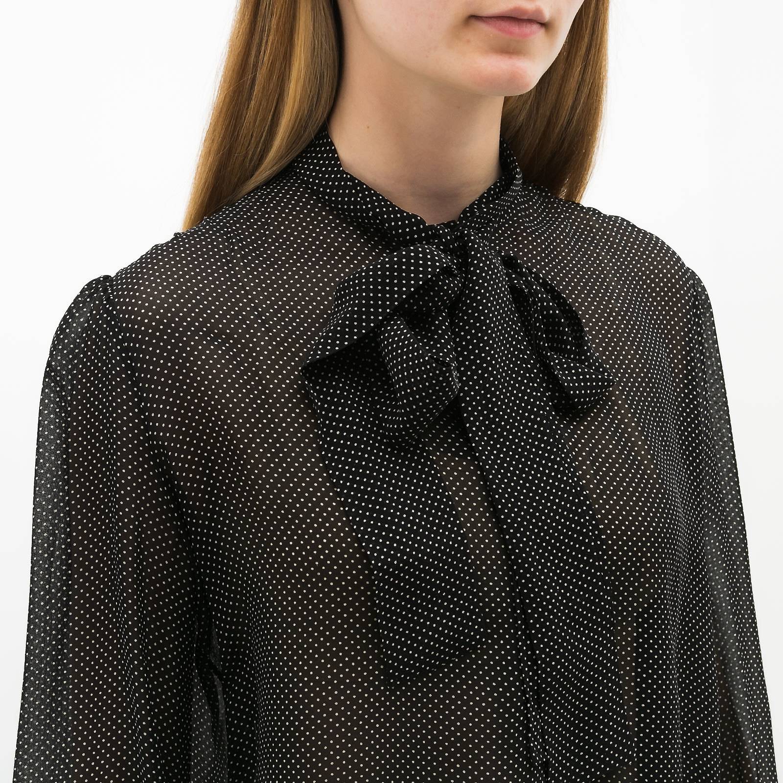 Блуза черного цвета Saint Laurent - фото из каталога магазина брендовой одежды Second Friend Store Блуза Saint Laurent - купить оригинал в секонд-хенде SFS - 4