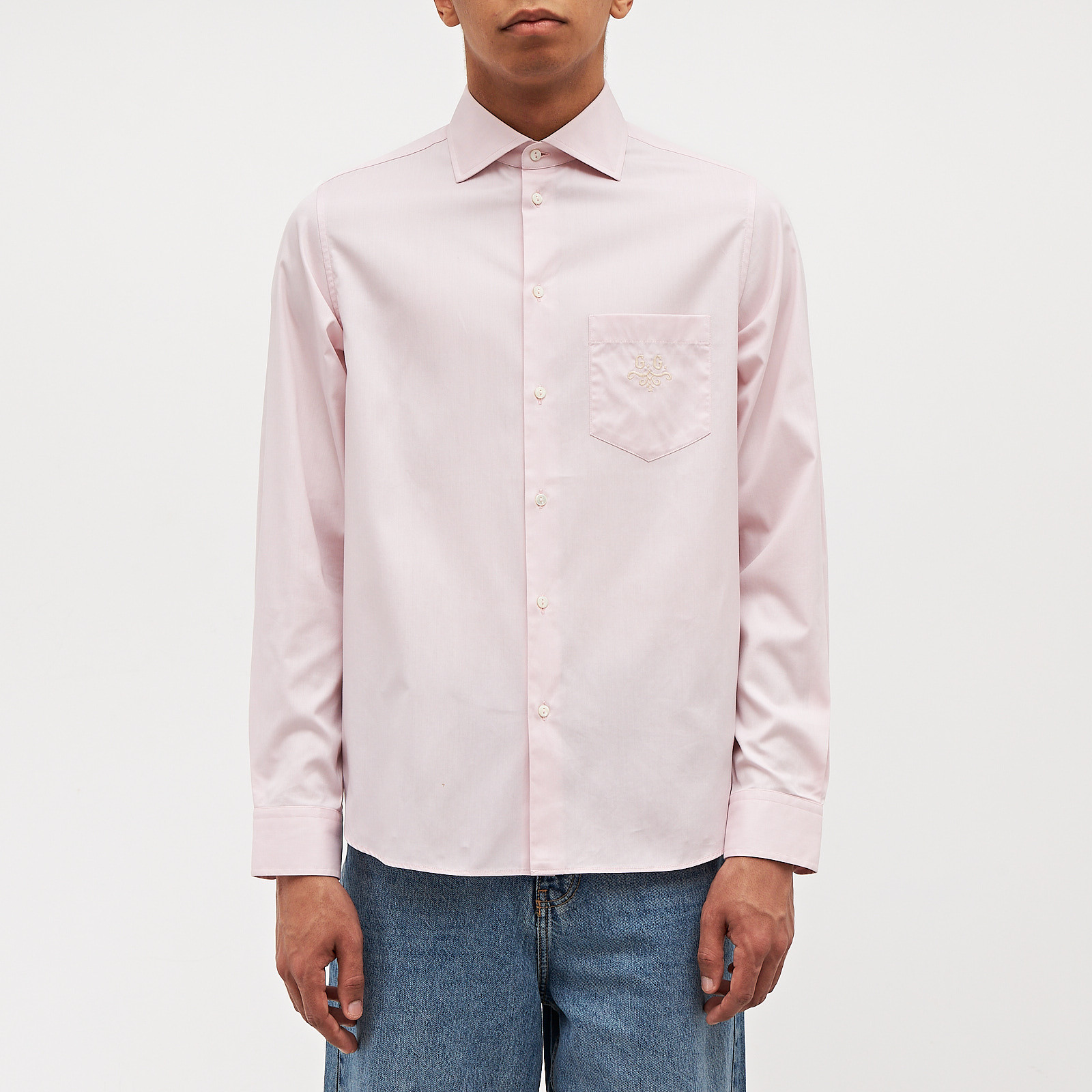 Рубашка розового цвета Gucci - фото из каталога магазина брендовой одежды Second Friend Store Рубашка Gucci - купить оригинал в секонд-хенде SFS - 1