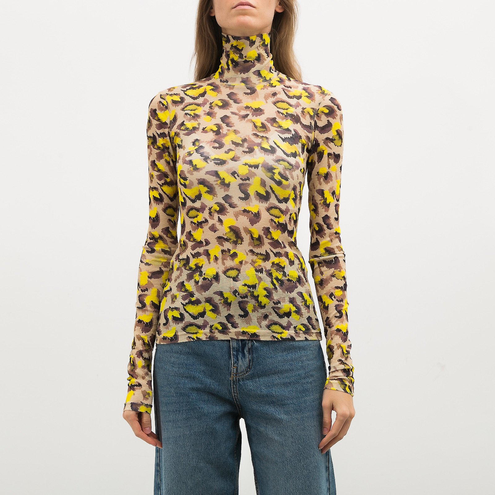 Водолазка бежевого цвета Nanushka - фото из каталога магазина брендовой одежды Second Friend Store Водолазка Nanushka - купить оригинал в секонд-хенде SFS - 1