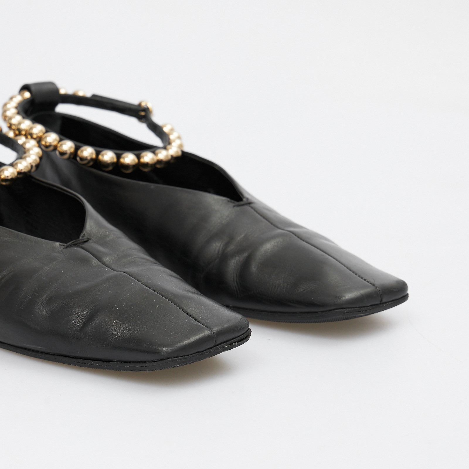 Балетки черного цвета Jil Sander - фото из каталога магазина брендовой одежды Second Friend Store Балетки Jil Sander - купить оригинал в секонд-хенде SFS - 4