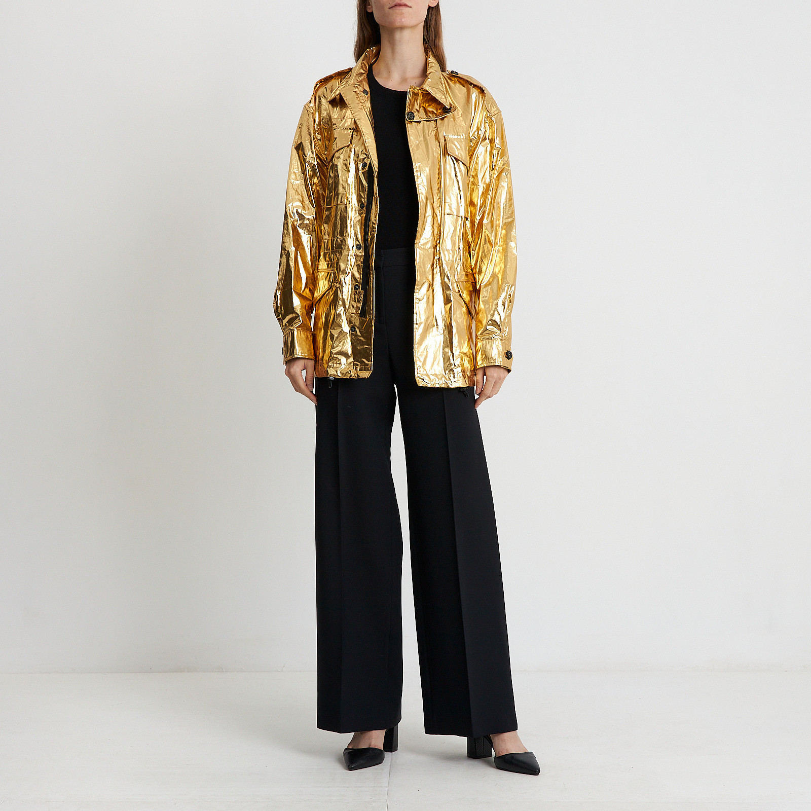 Ветровка золотого цвета Ralph Lauren - фото из каталога магазина брендовой одежды Second Friend Store Ветровка Ralph Lauren - купить оригинал в секонд-хенде SFS - 2