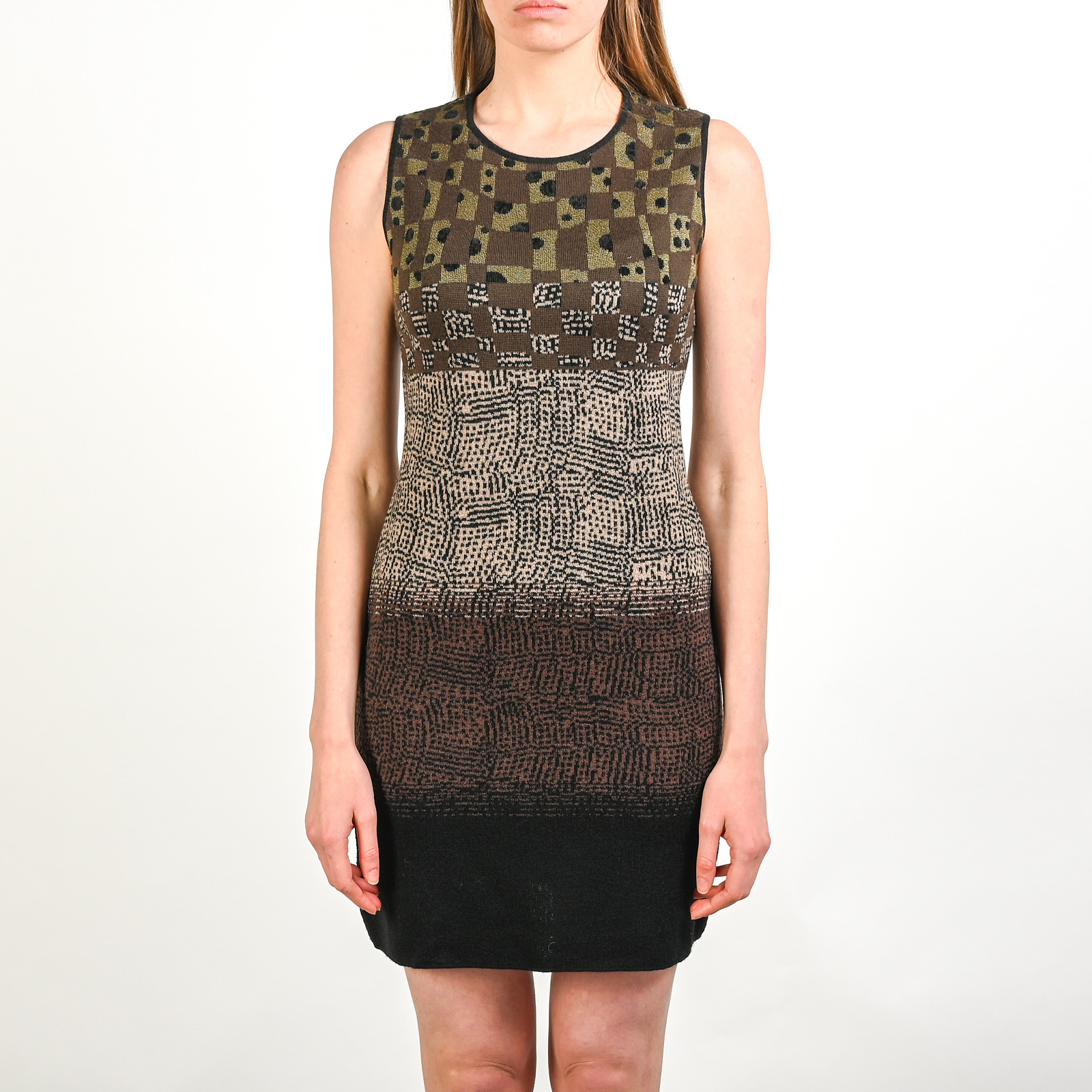 Платье коричневого цвета Kenzo - фото из каталога магазина брендовой одежды Second Friend Store Платье Kenzo - купить оригинал в секонд-хенде SFS - 1