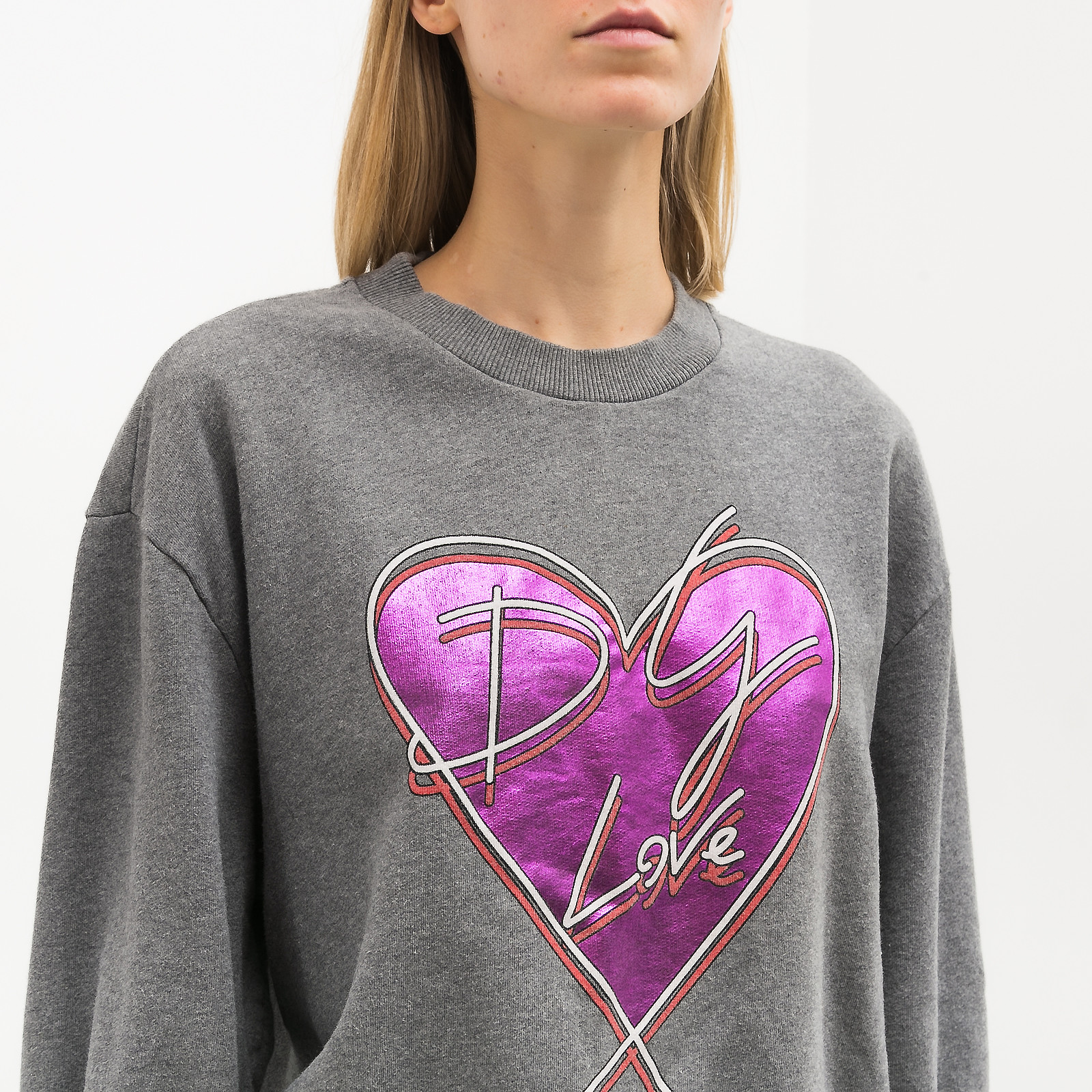Свитшот серого цвета Dolce&Gabbana - фото из каталога магазина брендовой одежды Second Friend Store Свитшот Dolce&Gabbana - купить оригинал в секонд-хенде SFS - 3