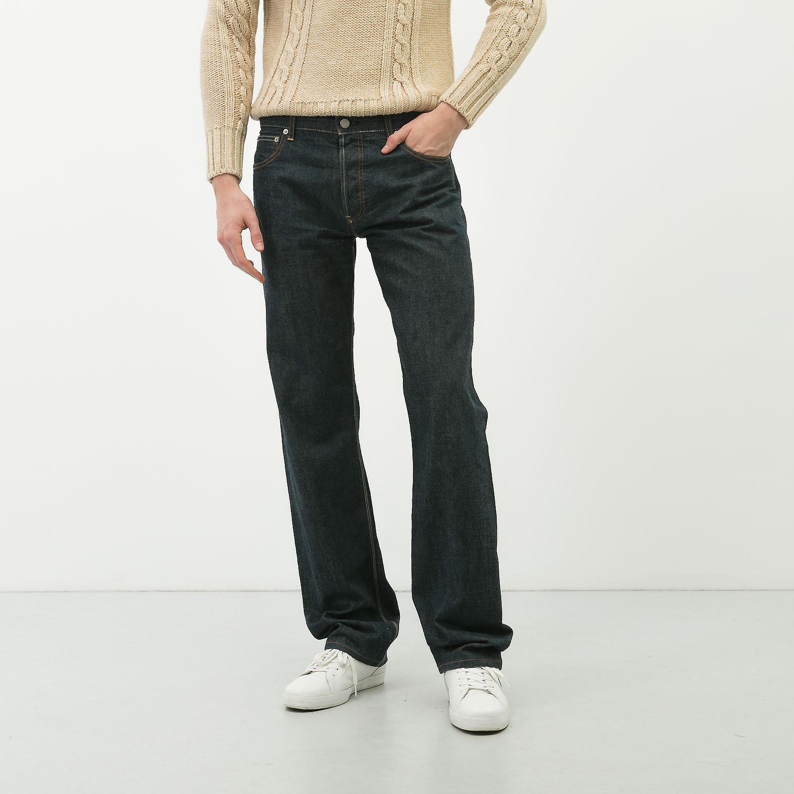 Джинсы синего цвета Jil Sander - фото из каталога магазина брендовой одежды Second Friend Store Джинсы Jil Sander - купить оригинал в секонд-хенде SFS - 1